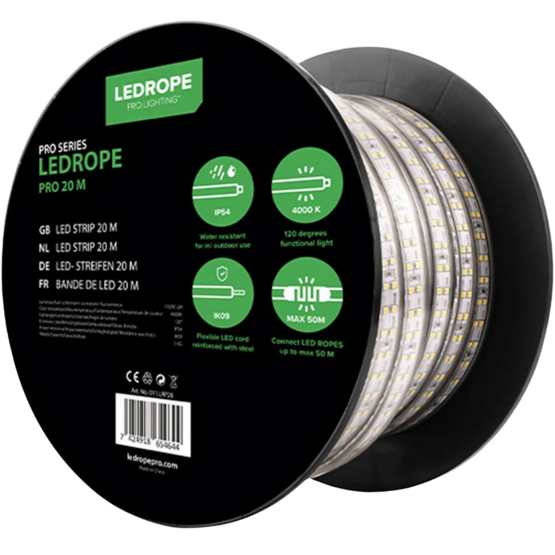 Lichtslang 20 meter zonder stroomkabel (230V - 4000K - 13500lm) - 011.LRP20