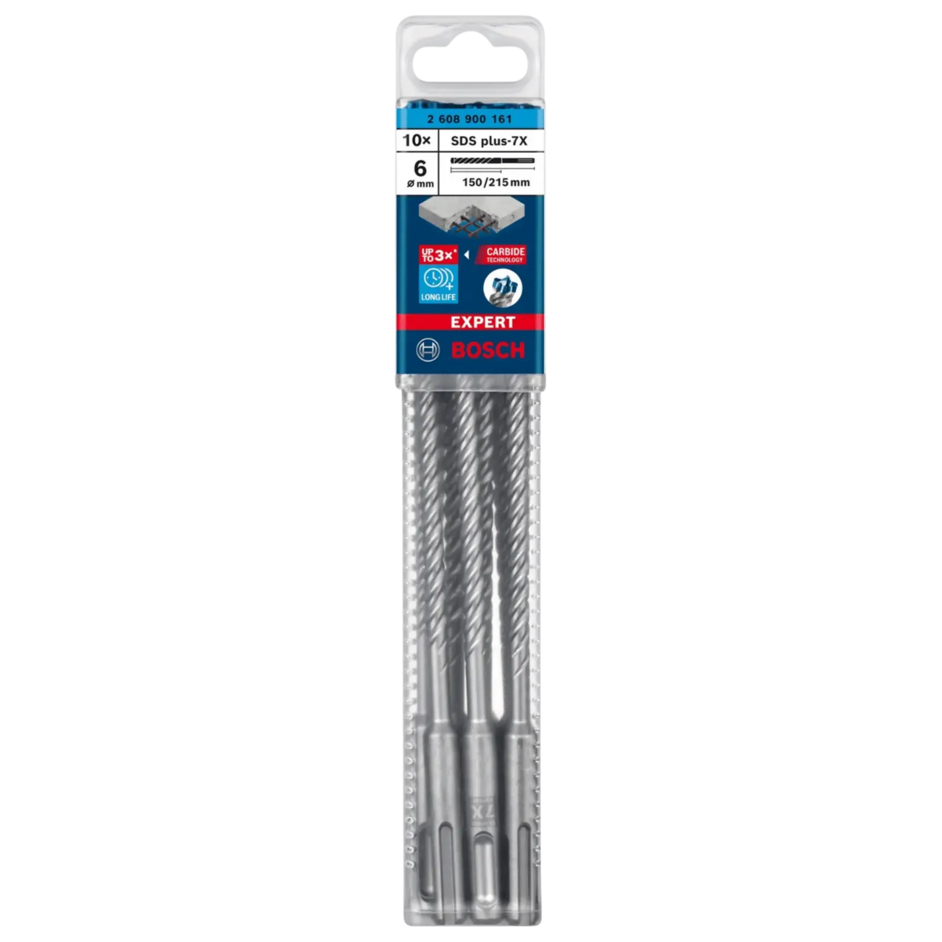 Foret à percussion Expert SDS Plus-7X 10 pièces 6x150x215MM - 2608900161