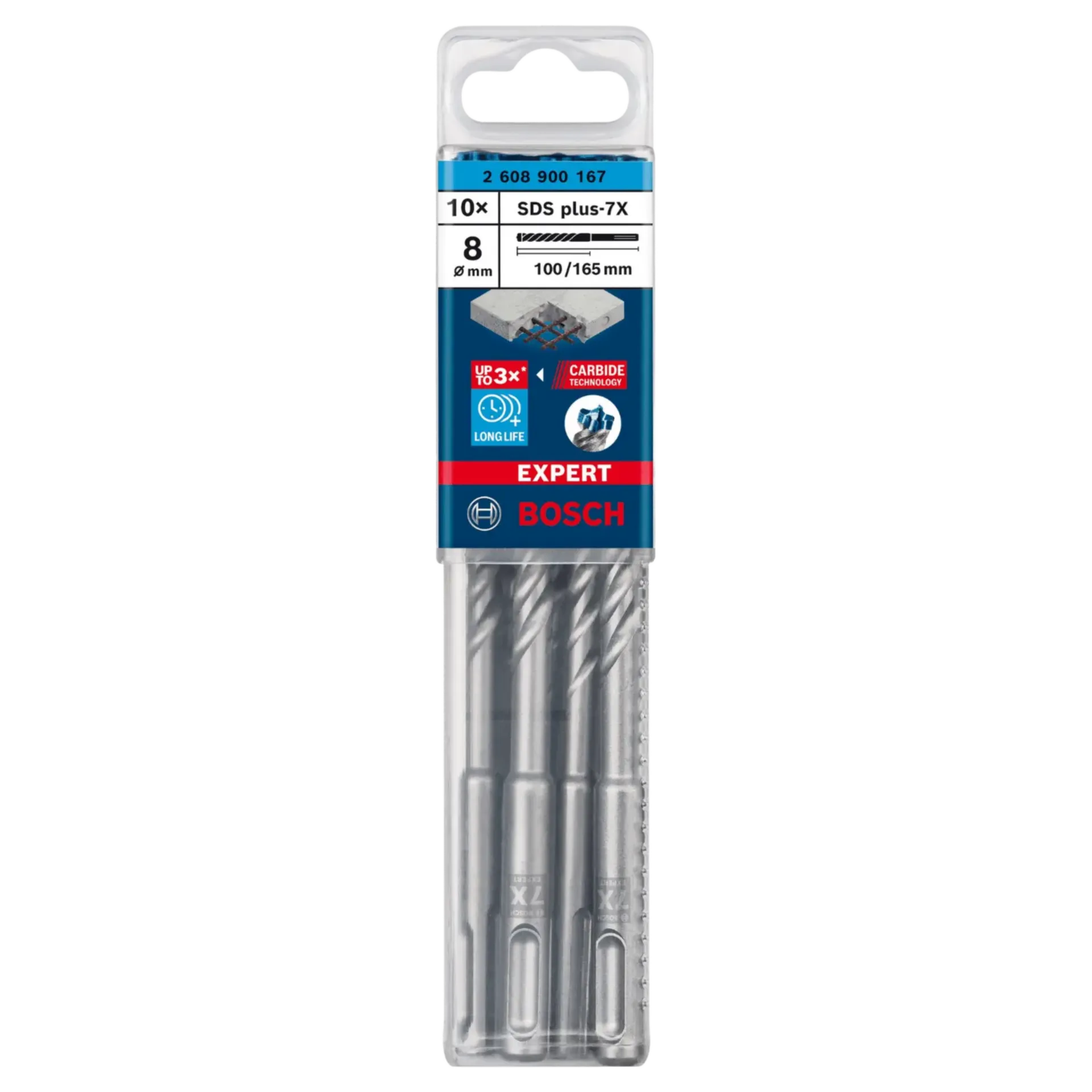 Expert hamerboor SDS Plus-7X 10ST 8x100x165mm - 2608900167