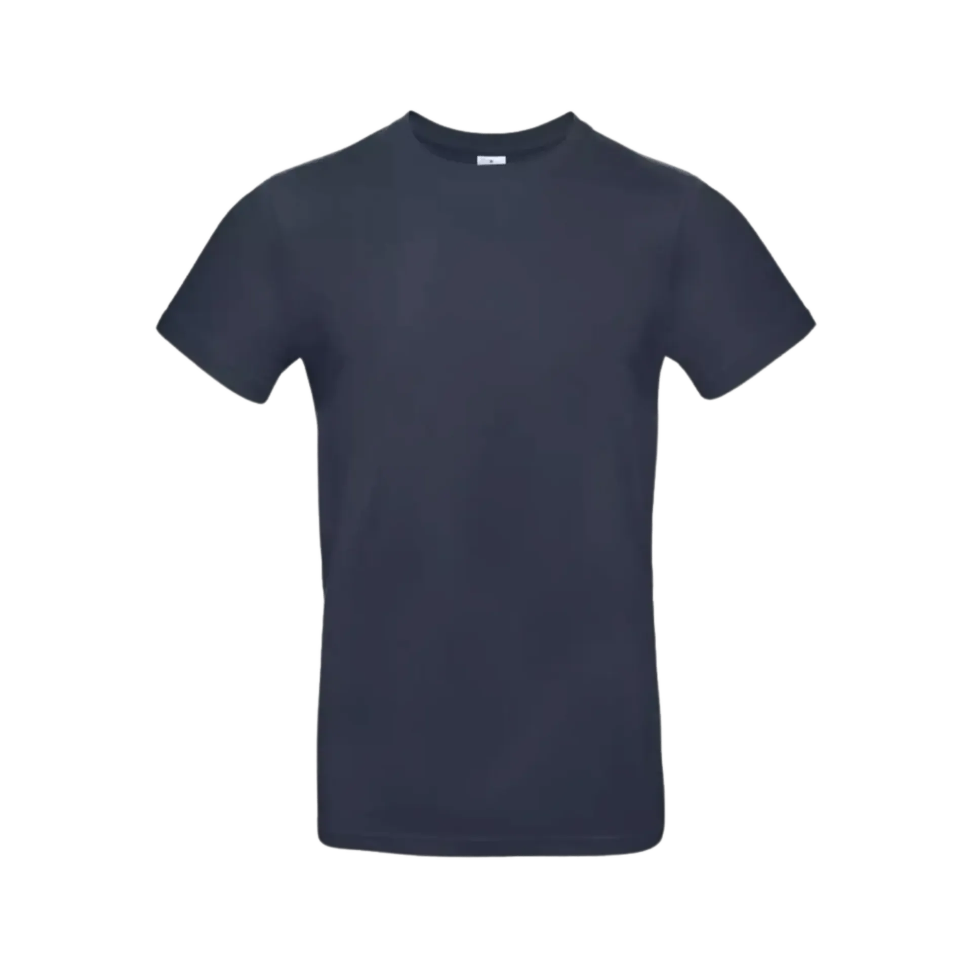 New Heavy round neck T-shirt #E190/Men - navy -XL - 3 st/pak