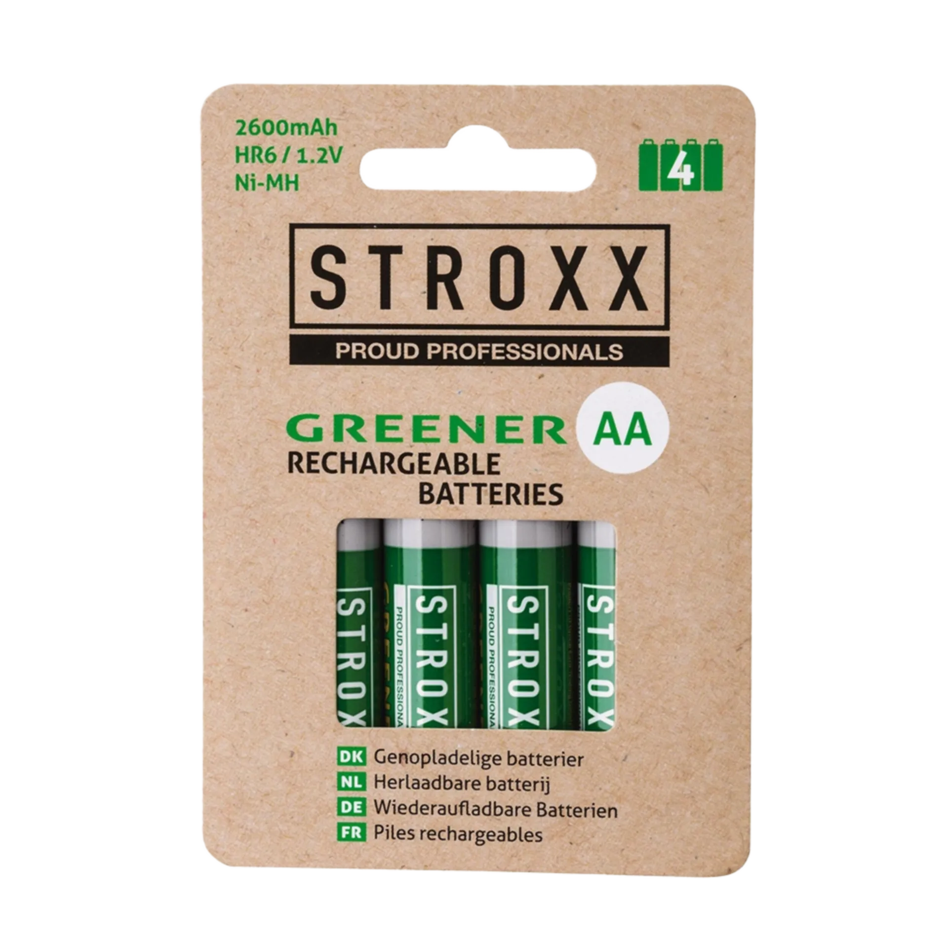 Batterij herlaadbaar AA LR06 2600mAh 4st