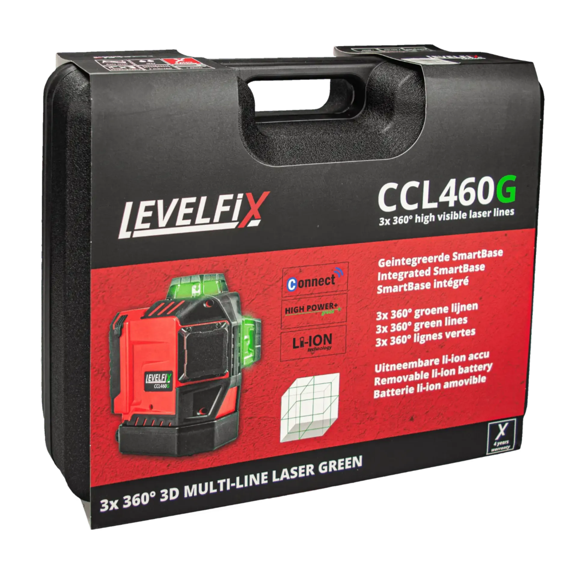 Kruislijnlaser Levelfix CCL460G (incl. statief en ontvanger)
