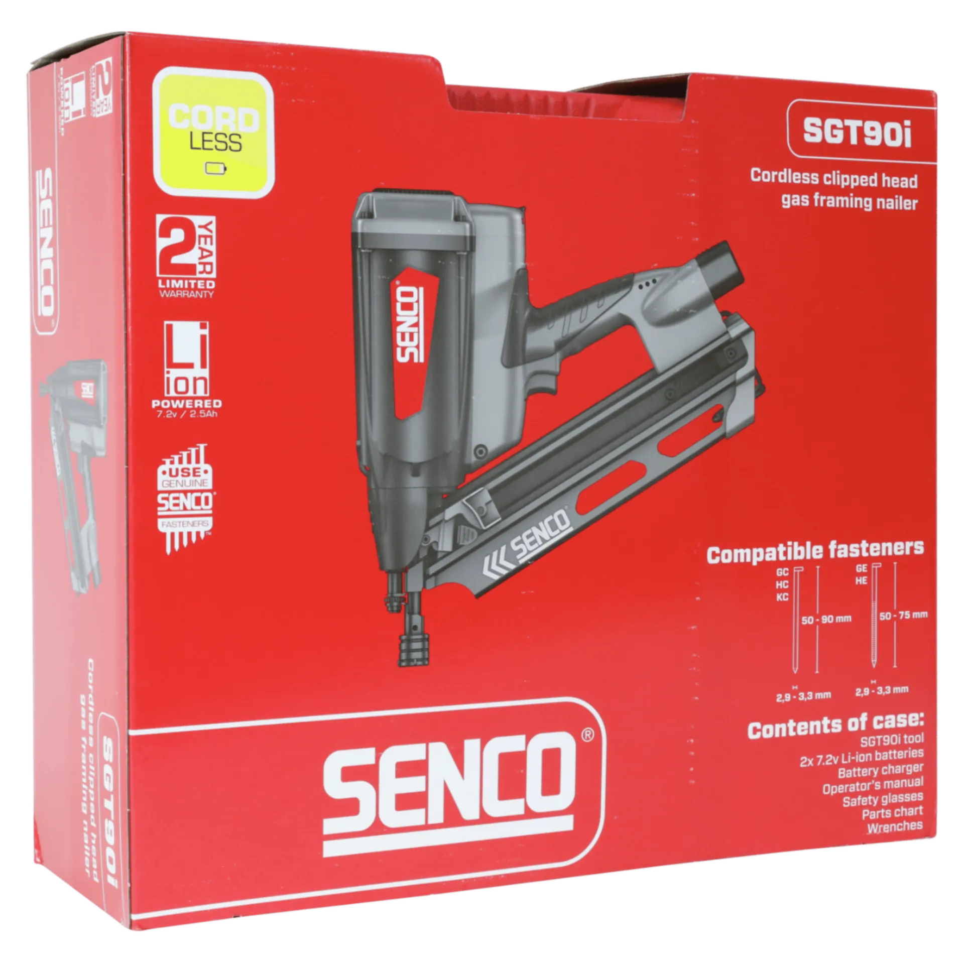 Clous en bande 90mm gaz SGT90I CH - 4VS2001N