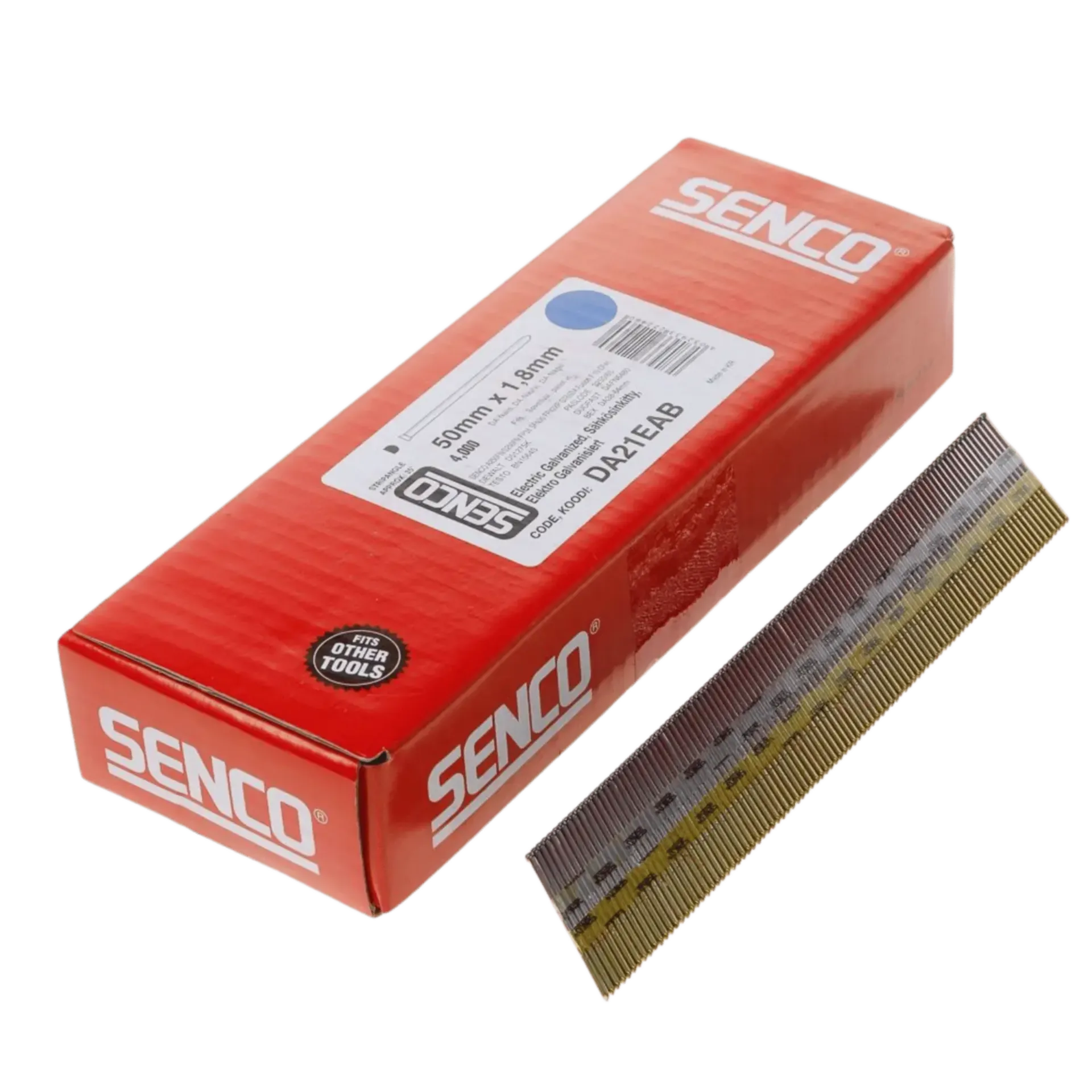 Da -.nagel 1,8 x 50 mm. gegalvaniseerd sencote - DA21EABN Da -.nagel 1,8 x 50 mm. gegalvaniseerd sencote - DA21EABN