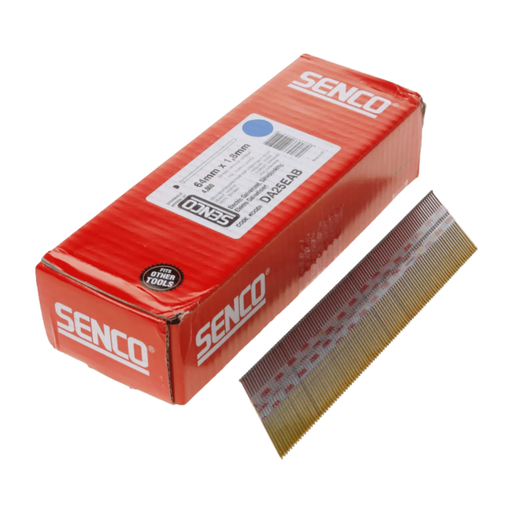 Gegalvaniseerde Sencoted nagels DA25EABN 1,8 x 63mm (3000 st) Gegalvaniseerde Sencoted nagels DA25EABN 1,8 x 63mm (3000 st)