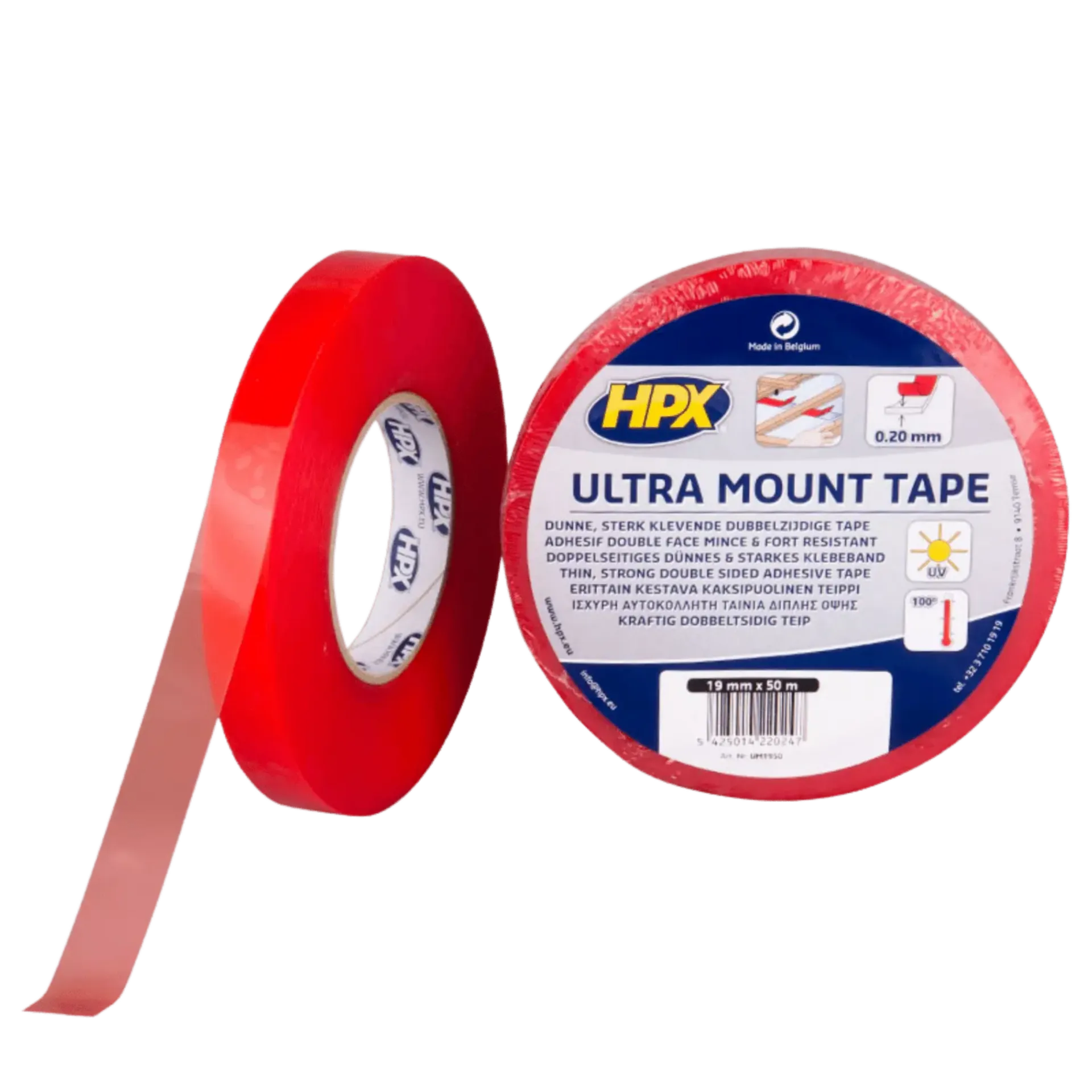 Ultra mount bevestigingstape - Transparant 19mm x 50m Ultra mount bevestigingstape - Transparant 19mm x 50m
