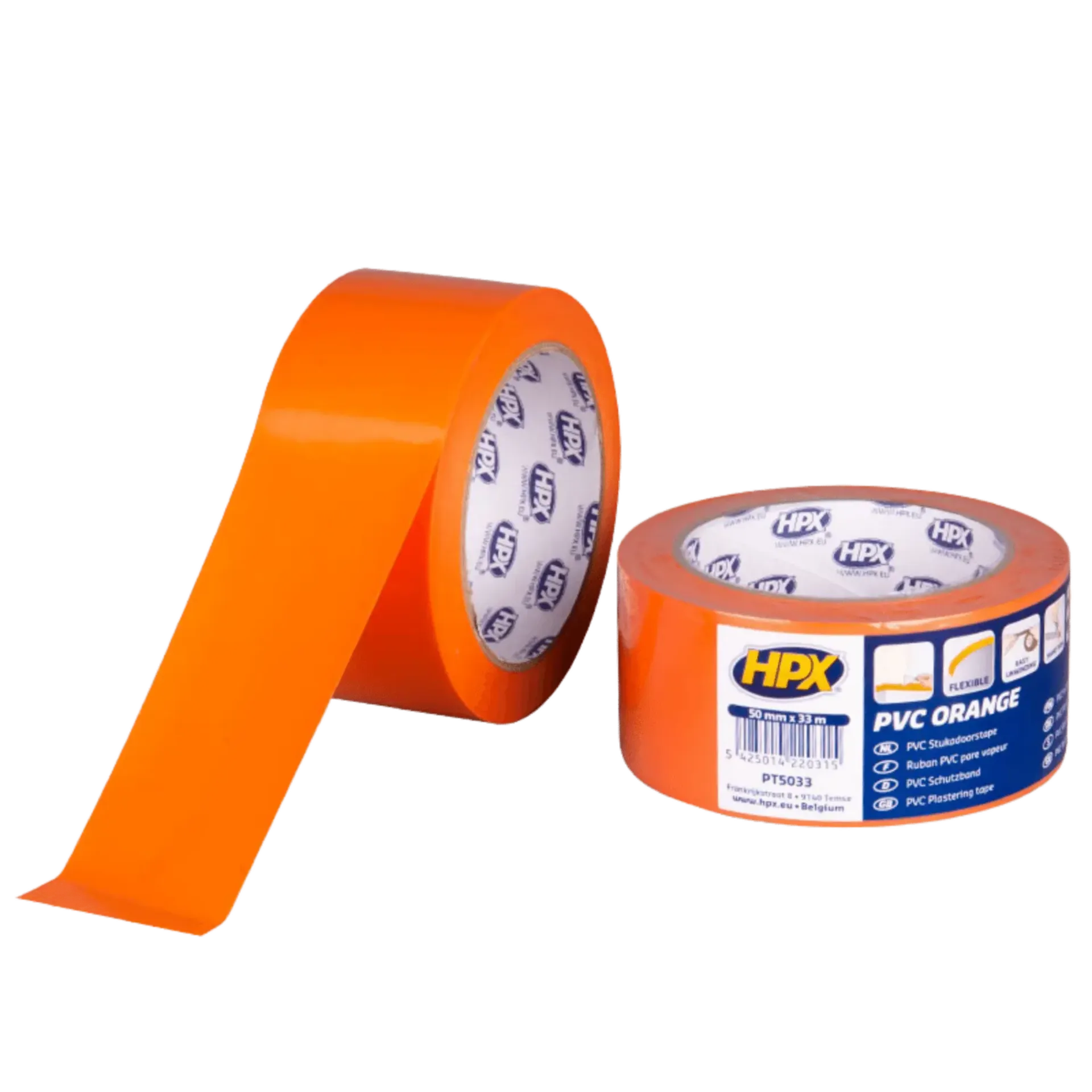 PVC beschermingstape - Oranje 50mm x 33m