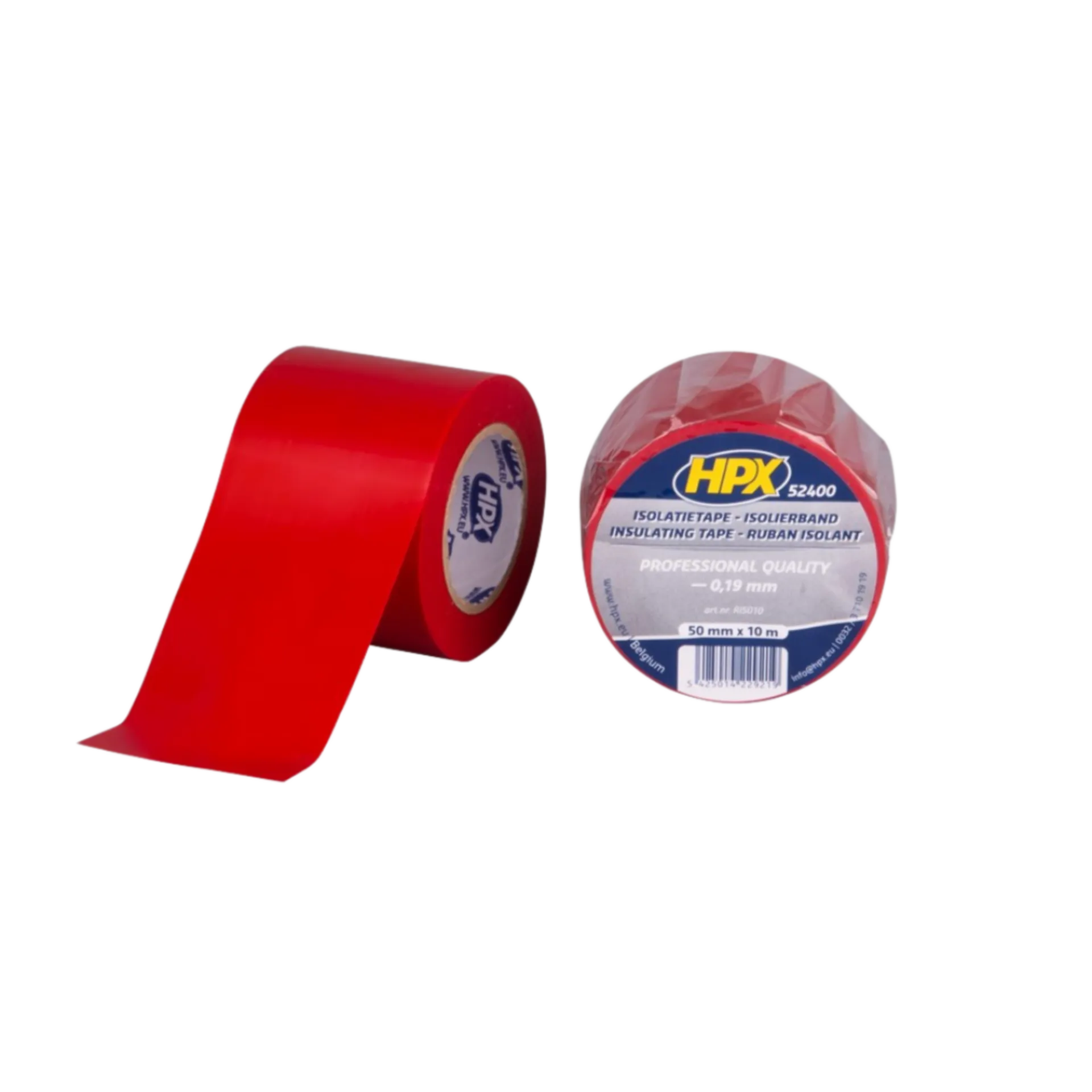 Ruban isolant PVC rouge 50 mm x 10 m