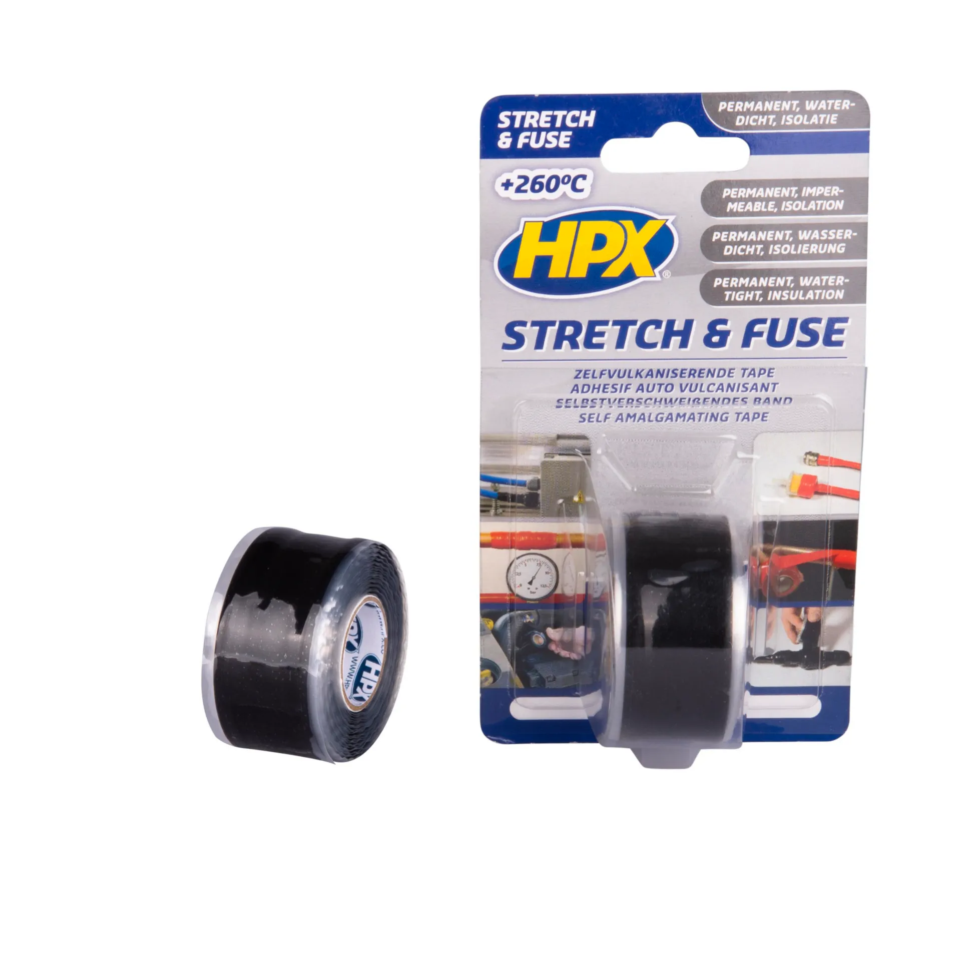 SZ2503 Stretch & Fuse zelfvulkaniserende siliconetape (zwart, 25 mm x 3 m)