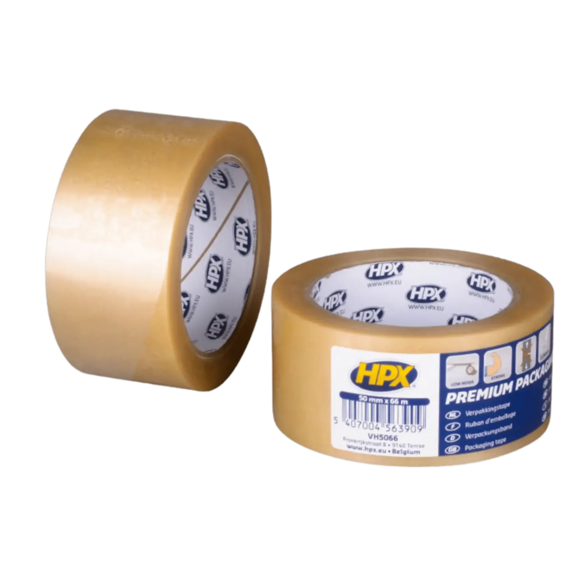 PVC verpakkingstape - Transparant 50mm x 66m PVC verpakkingstape - Transparant 50mm x 66m