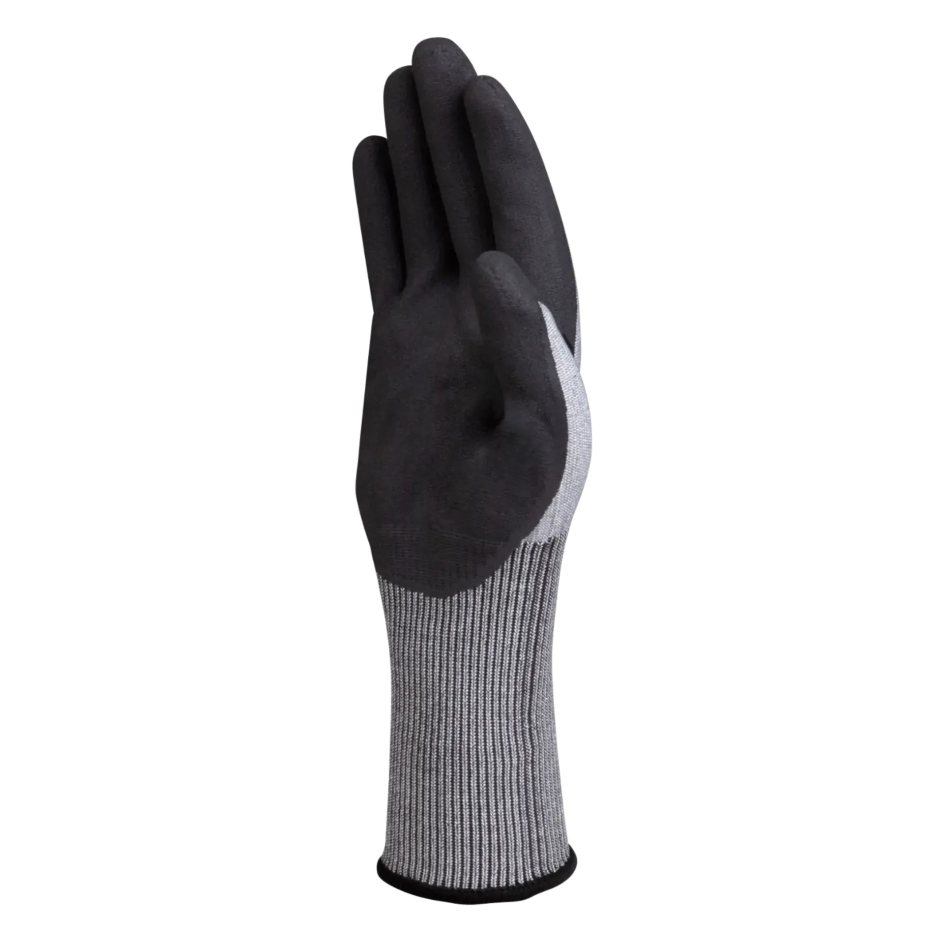 Gebreide handschoen softnocut nitrilfoam coating op palm - grijs - maat 9 - 12 paar/zak