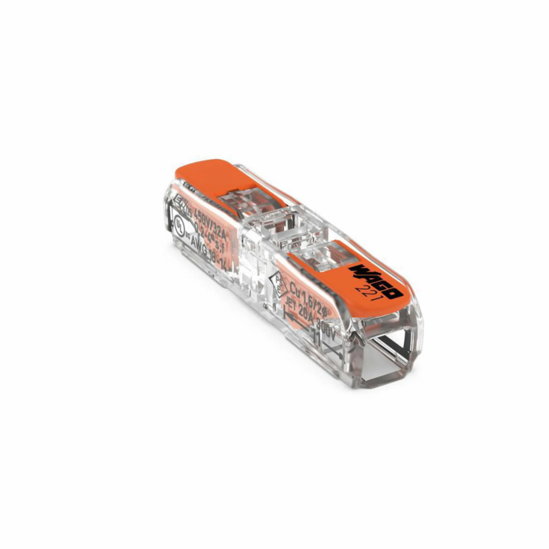 BORNE COMPACT UNIVERSELLE INLINE POUR TOUS TYPES DE COND. - 0,2-4MM² (S) (M)/60