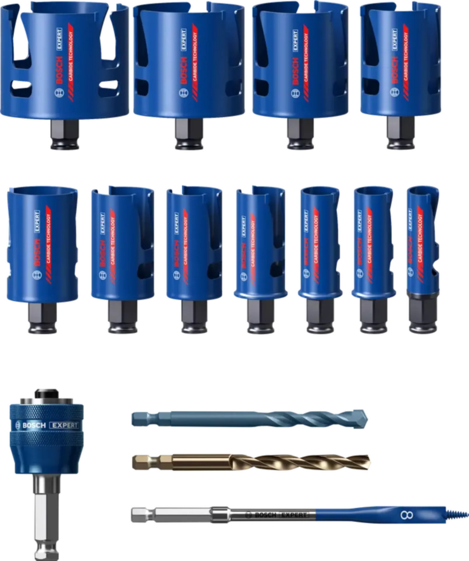 Set (11) gatzagen Ø 20-76 mm Expert construction material Set (11) gatzagen Ø 20-76 mm Expert construction material