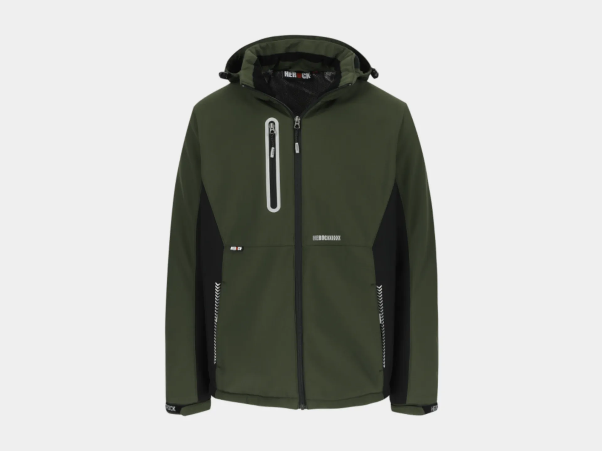 Softshell - HEROCK Taris donker kaki/zwart