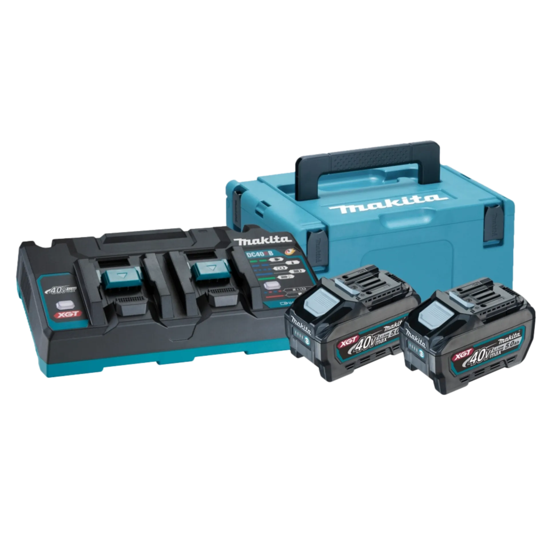 Set de Batteries 40 V BL4050 : 2 x 5 Ah Li-ion + Chargeur DC40RB Set de Batteries 40 V BL4050 : 2 x 5 Ah Li-ion + Chargeur DC40RB