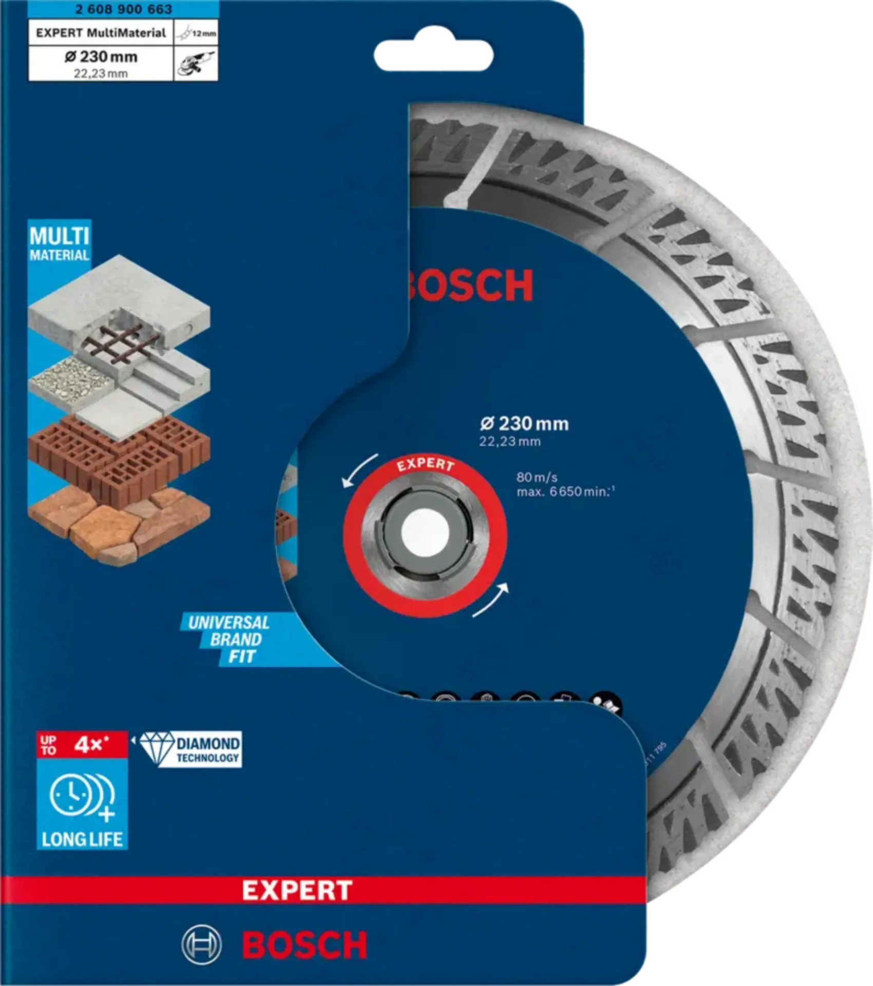 Disque diamanté Expert multi-matériaux 230 - 2608900663