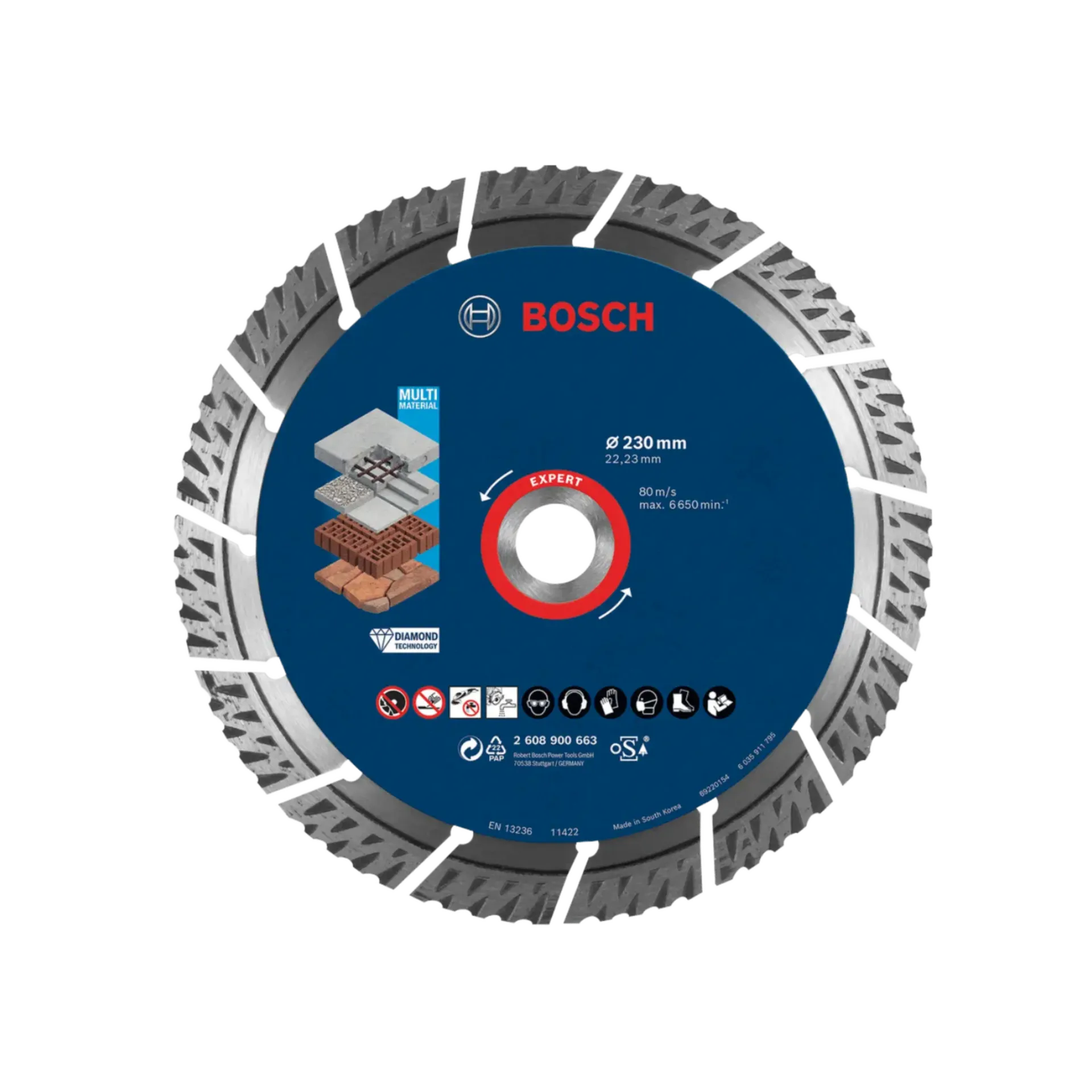 Disque diamanté Expert multi-matériaux 230 - 2608900663