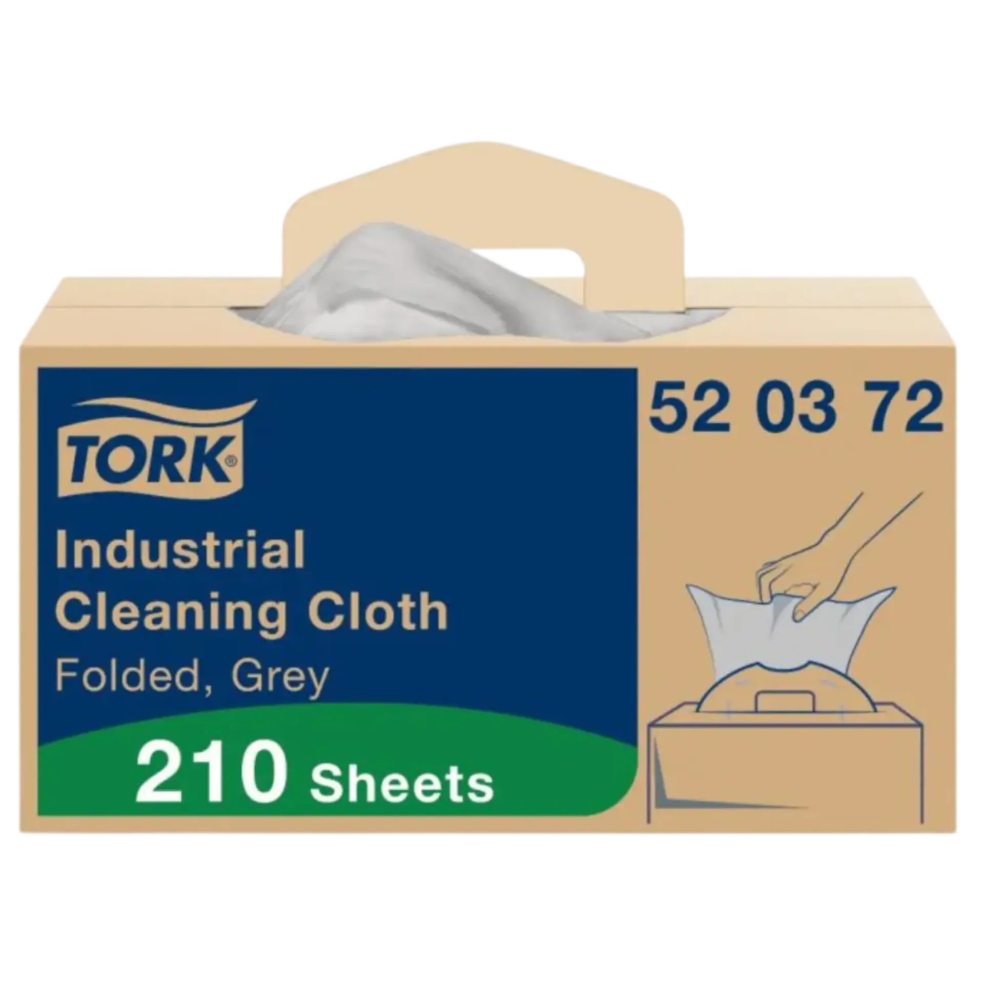 Chiffon de travail non tissé industriel gris (210 feuilles) 23.8 cm x 37.4 cm - 520372