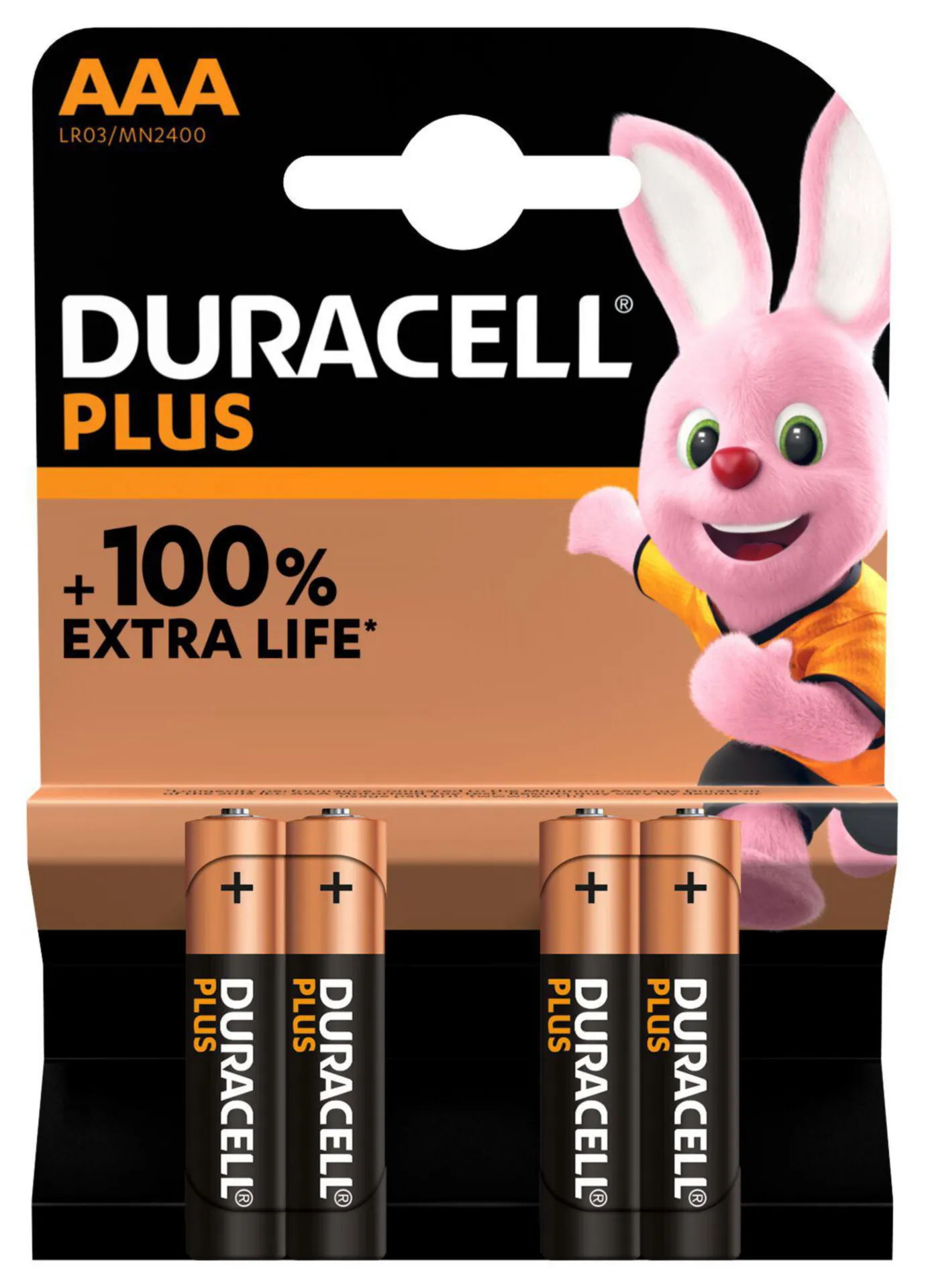 DURACELL ALKA PLUS BATTERIE AAA BLISTER 4PCS - LR03.MN2400.4.NG