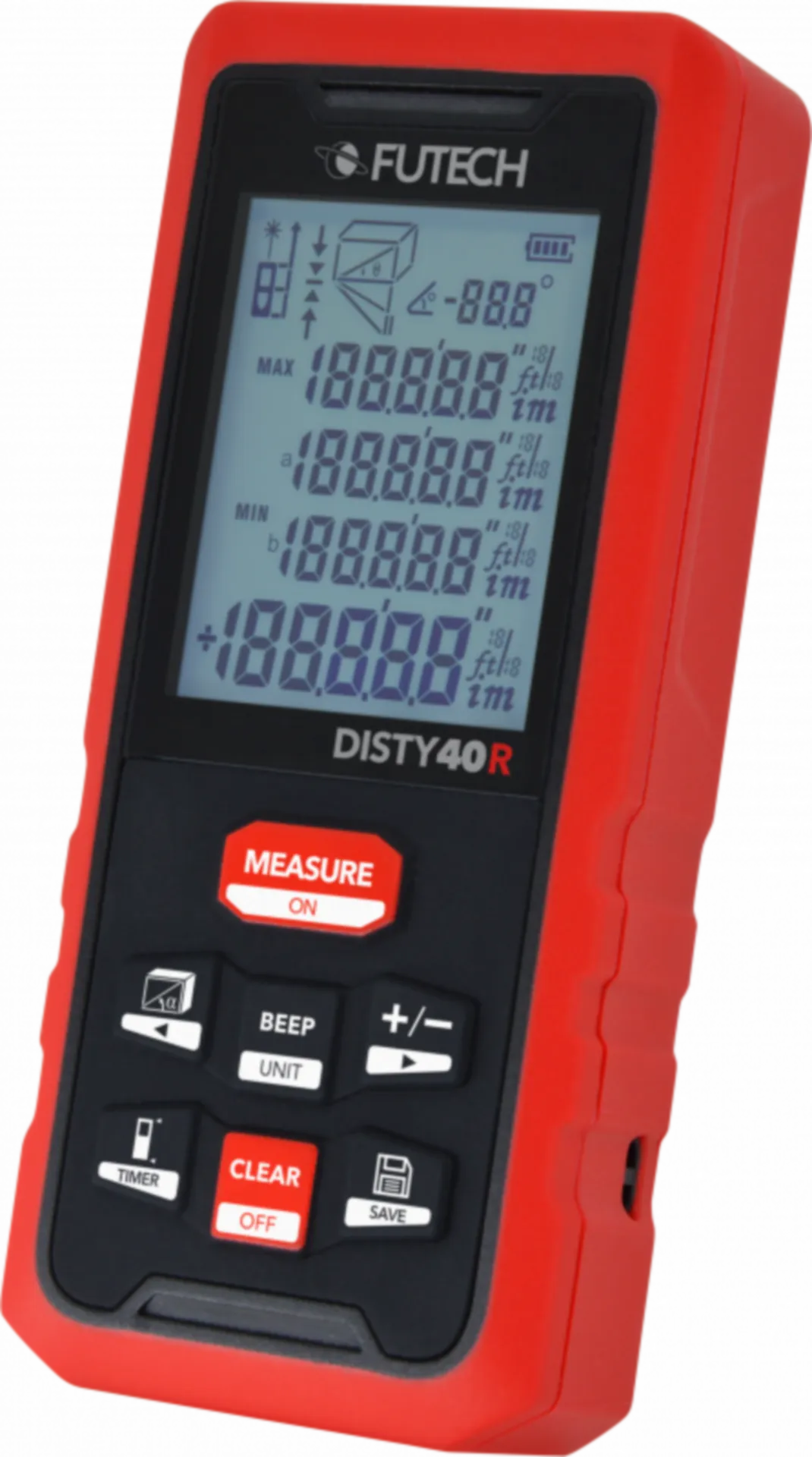 Disty 40R Laserafstandsmeter 202.40R (40 m, rode laser, IP54, 99x geheugen)