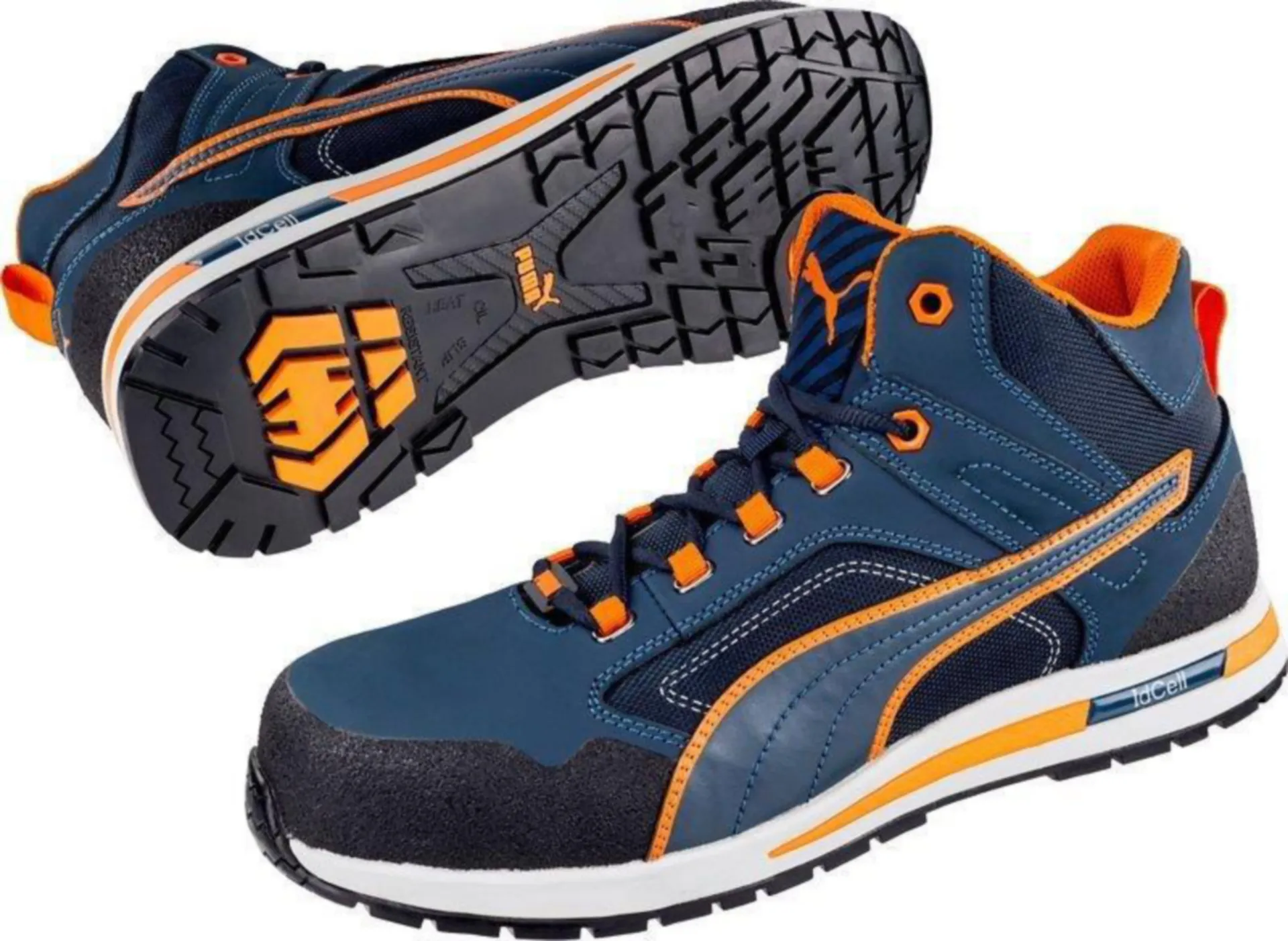 Hoge veiligheidsschoen CrossTwist mid S3 HRO SRC - blauw/oranje