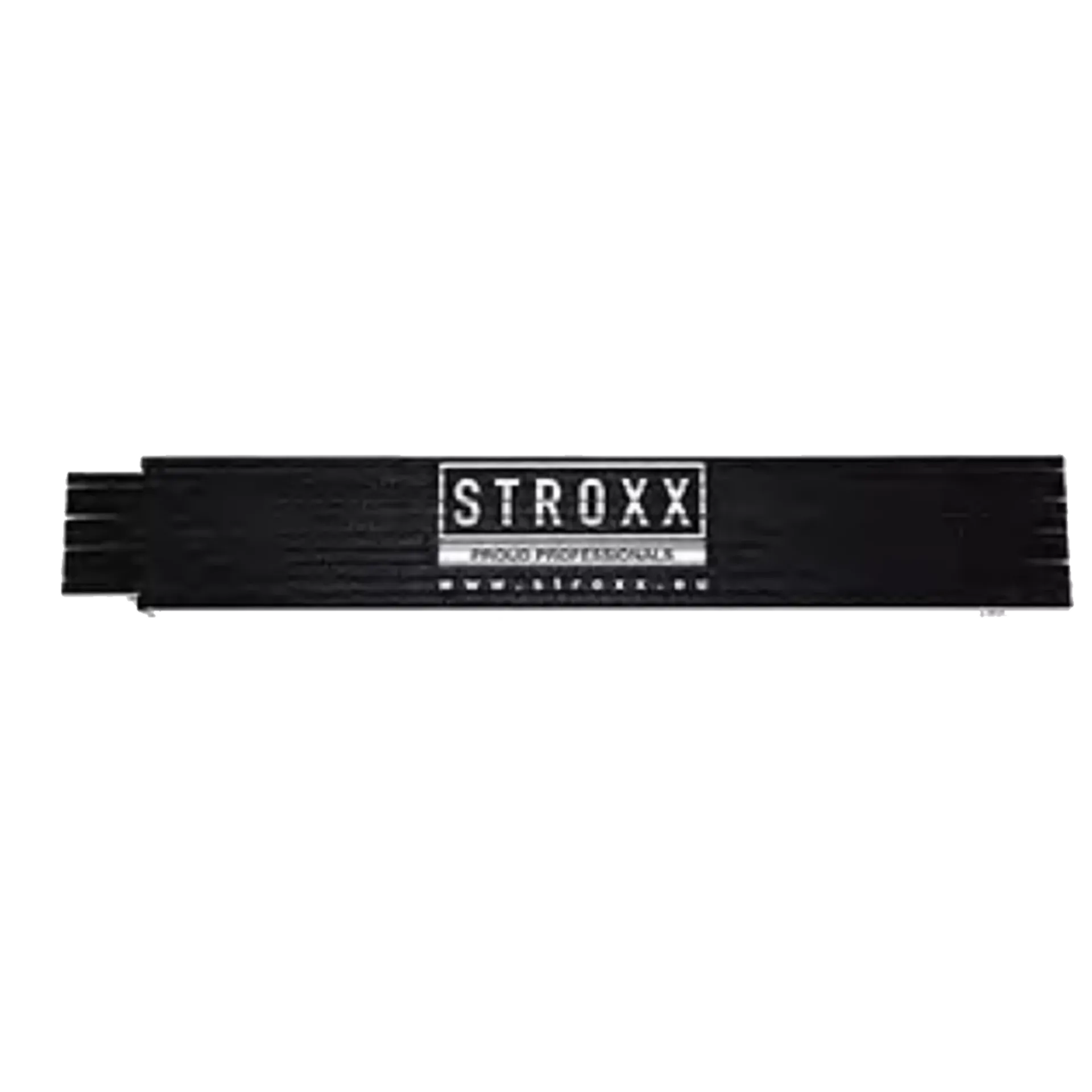 Mètre pliant en bois 2m - noir + logo STROXX Mètre pliant en bois 2m - noir + logo STROXX