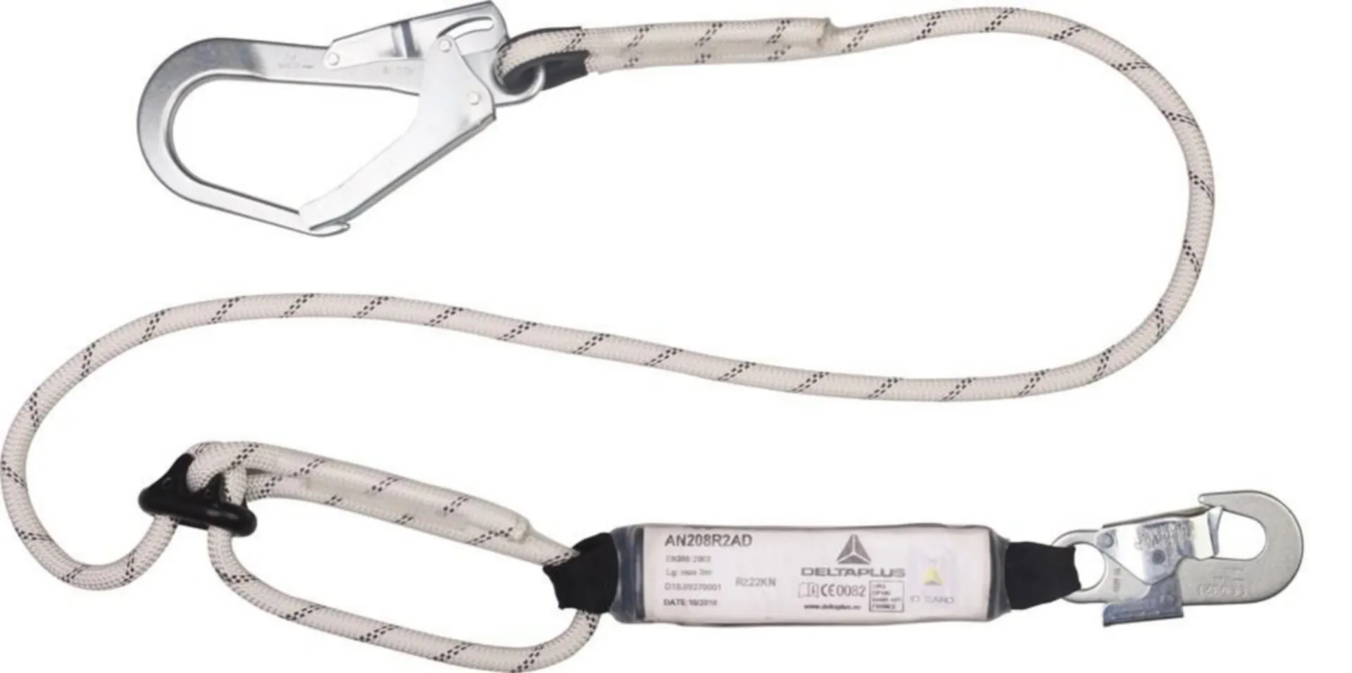 ABSORBEUR DÉNERGIE À LONGE CORDE RÉGLABLE 1,5 À 2 M + 1 AM010 + 1 AM022