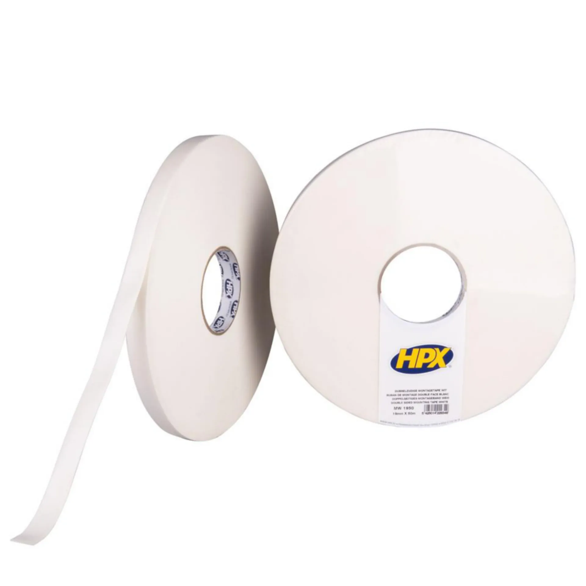HPX - DUBBELZIJDIGE BEVESTIGINGSTAPE - WIT 19MM X 50M