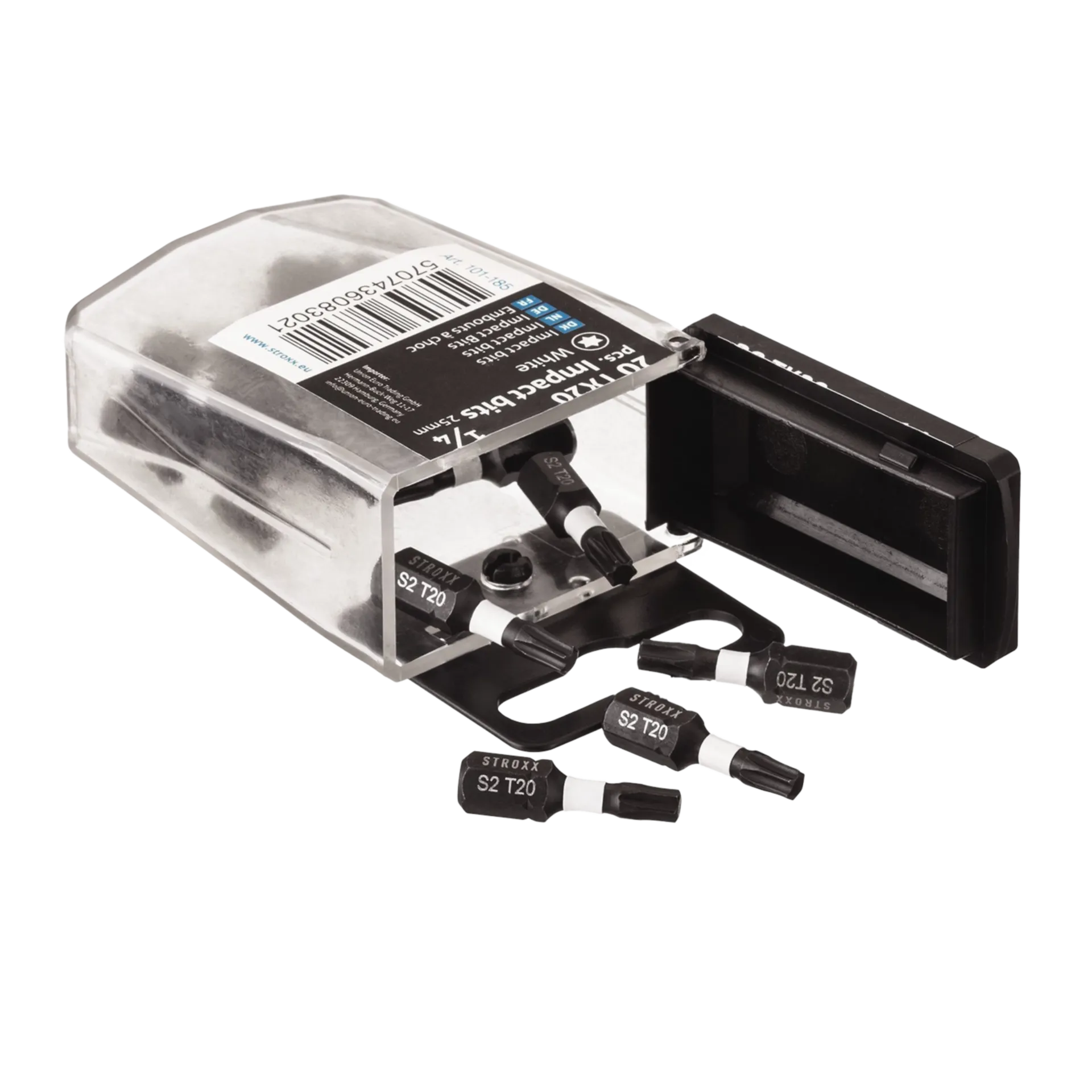 Impact bits TX20 1/4" X 25mm blanc (20 pièces) Impact bits TX20 1/4" X 25mm blanc (20 pièces)