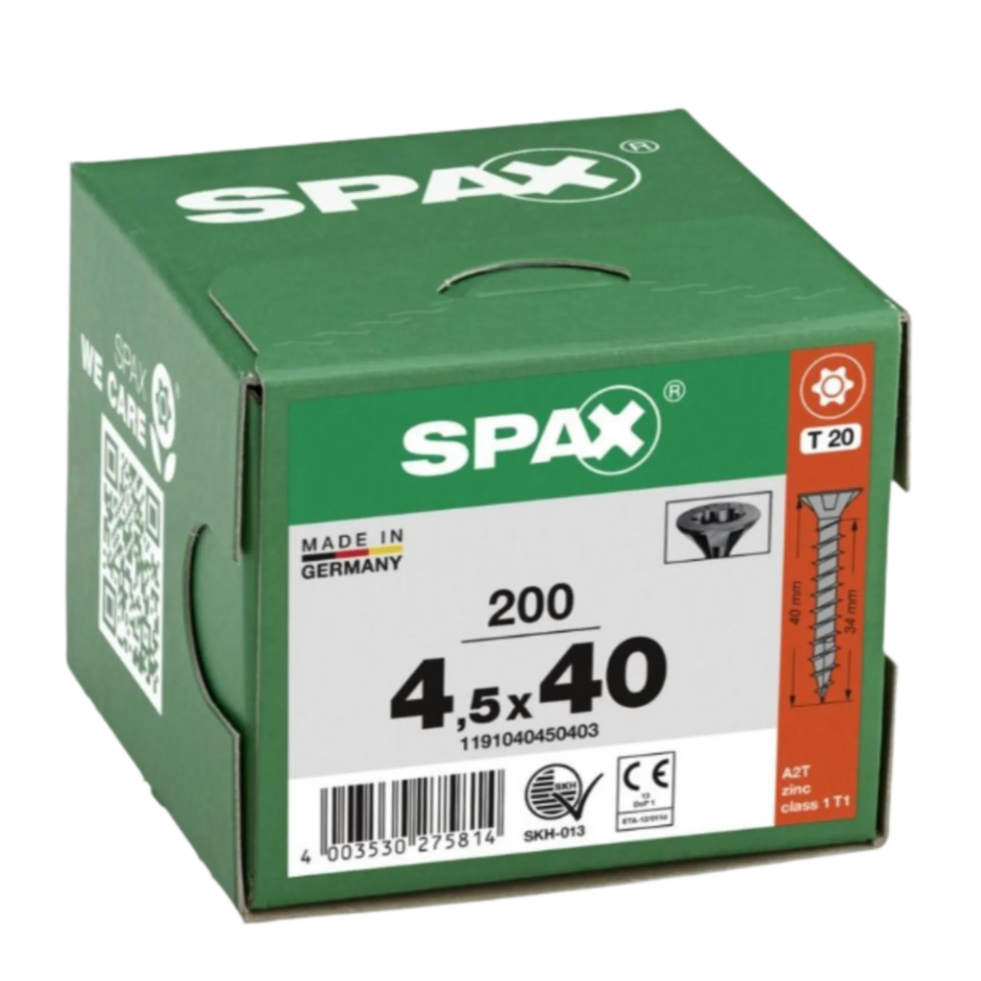 Vis à bois TX20 filetage complet avec tête fraisée 4.5x40 - noir (200 pièces) Vis à bois TX20 filetage complet avec tête fraisée 4.5x40 - noir (200 pièces)