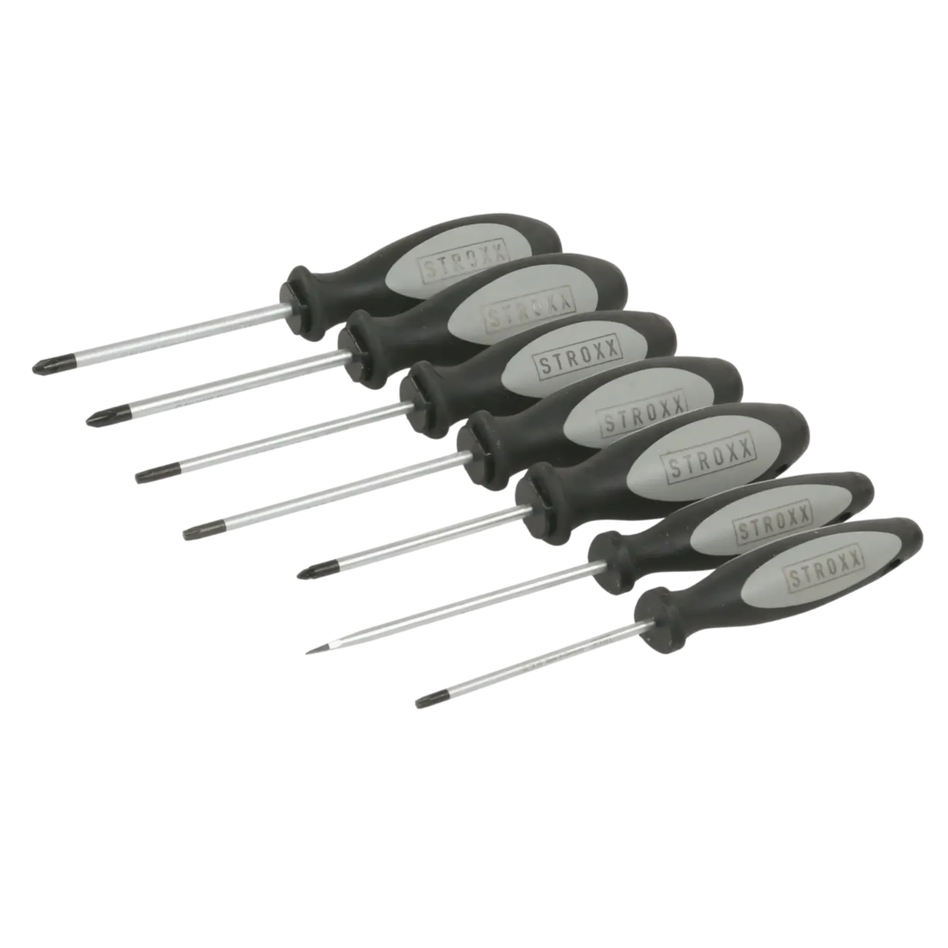 7-delige schroevendraaierset TX15-20-25, PZ1-2, SL 0,8 x 4 mm