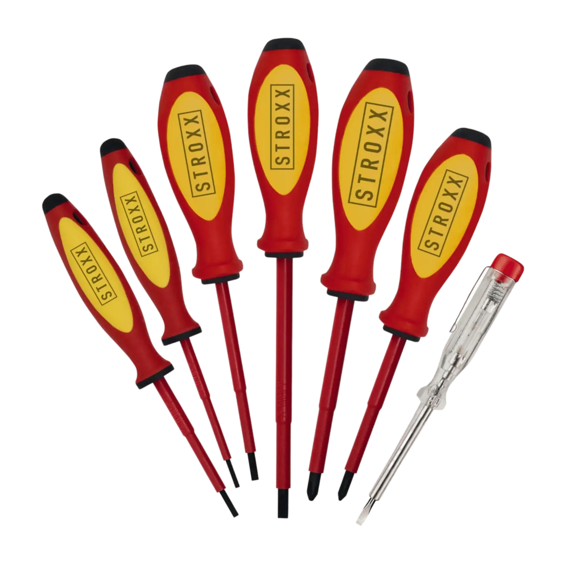 Schroevendraaierset (7 - VDE) - (PH1-2, SL 0,4 - 0,6 - 0,8 – 1)