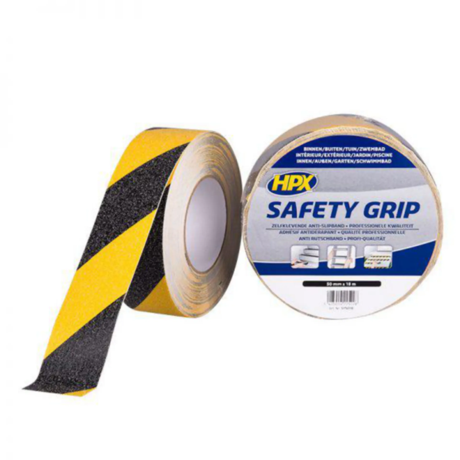 HPX - ANTI-SLIP TAPE - ZWART/GEEL 50MM X 18M