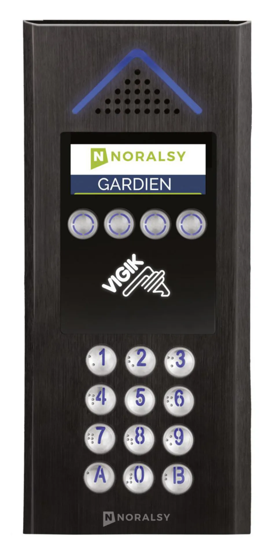 BUITENPOST 4G MINI TOUCH MET CODEKLAVIER IN ALUMINIUM ZWART TP4G-TNC