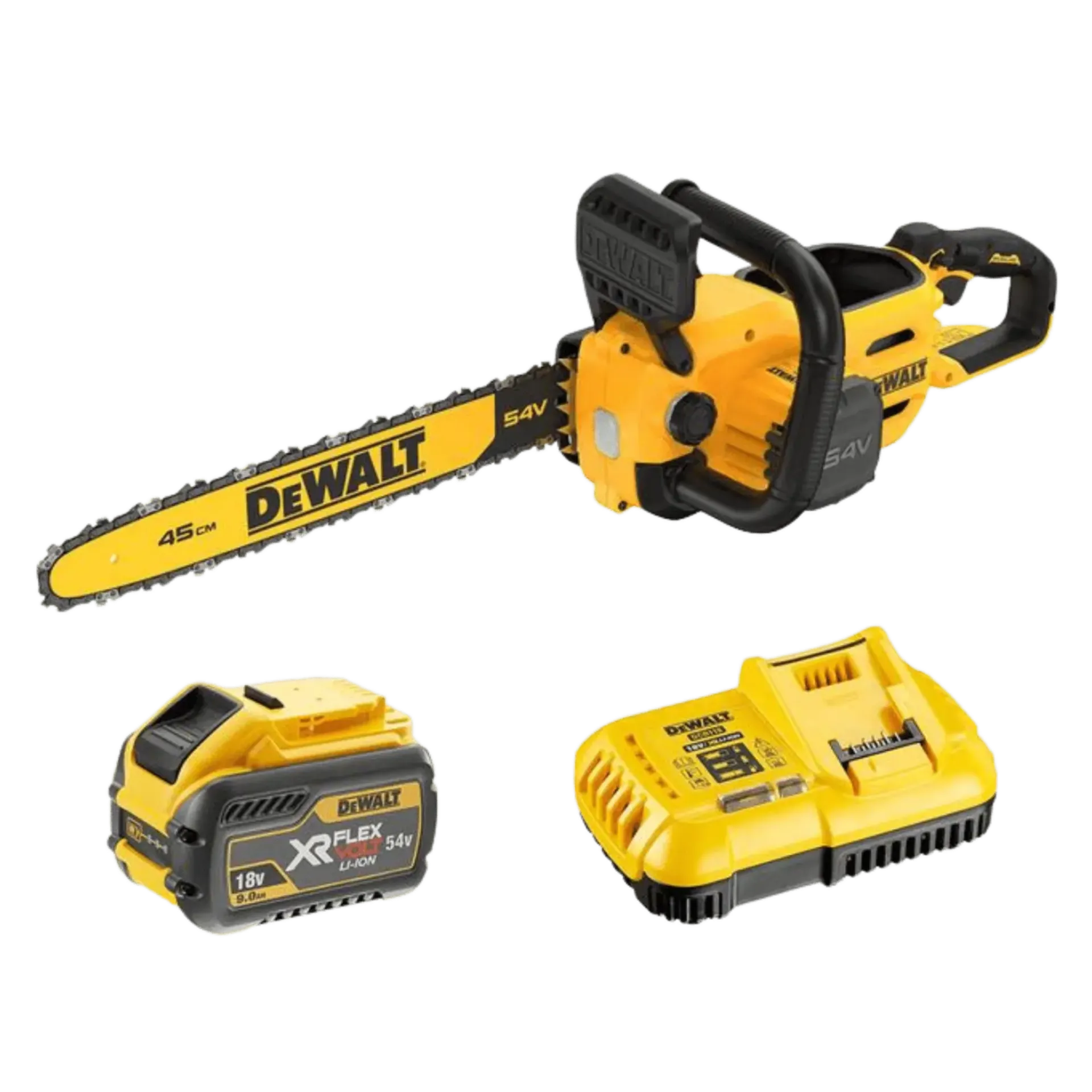 Tronçonneuse sur batterie 54V - 1 x 9 AH Li-ion - DCMCS574X1 Tronçonneuse sur batterie 54V - 1 x 9 AH Li-ion - DCMCS574X1