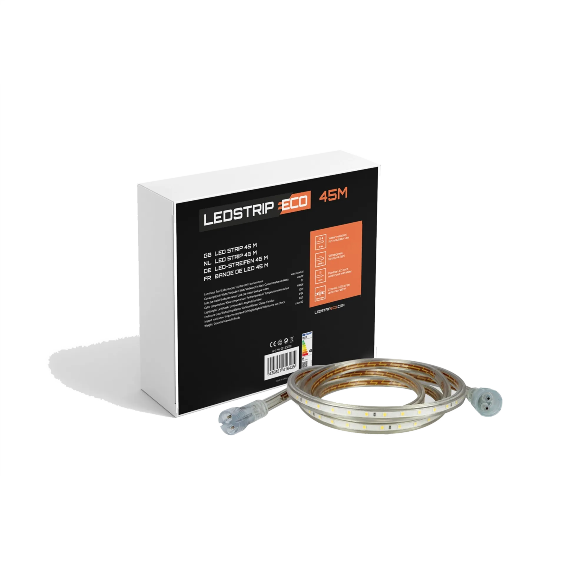 Ledstrip eco 45m/ roll incl. voedingskabel - 051.LSE45PC