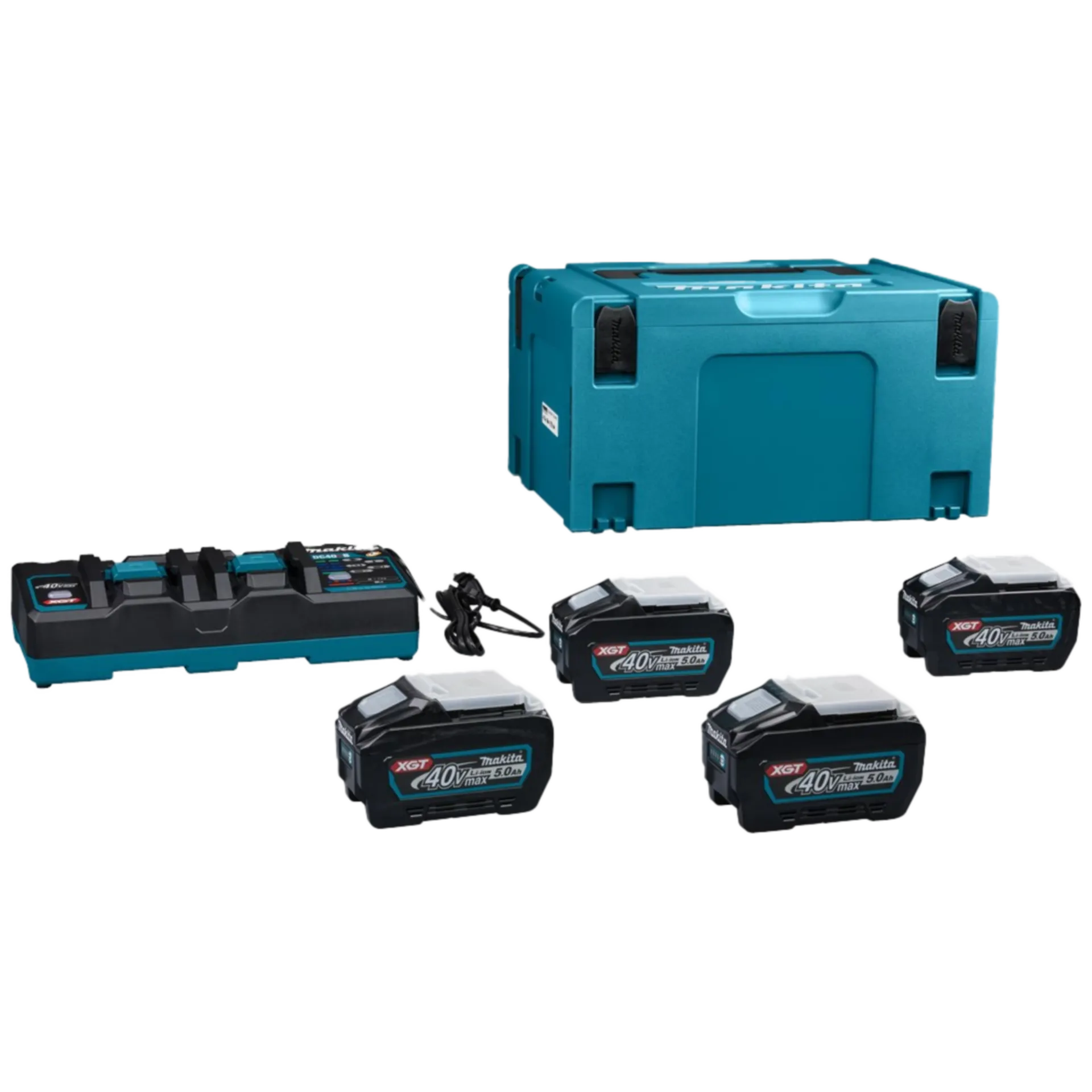 Set Batterijen 40V : BL4050 : 4 x 5 Ah Li-ion + Lader DC40RB