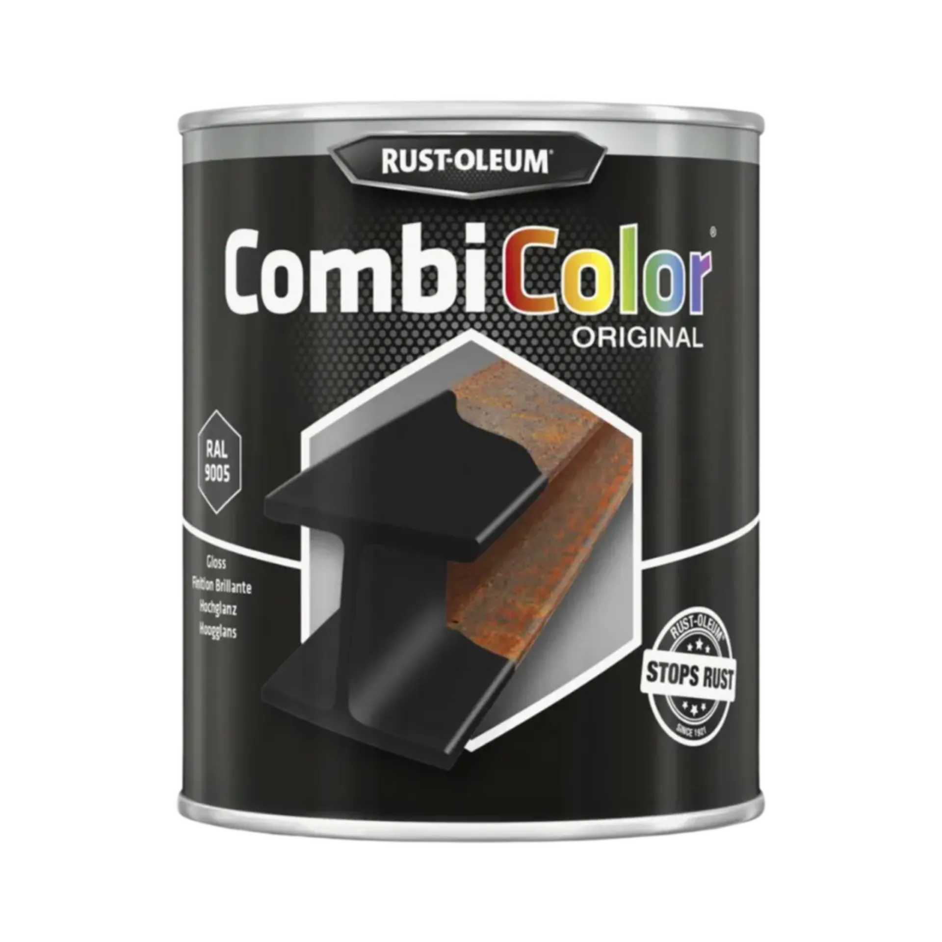 Combicolor 7379 - 2.5l - hoogglans git zwart - RAL 9005 Combicolor 7379 - 2.5l - hoogglans git zwart - RAL 9005
