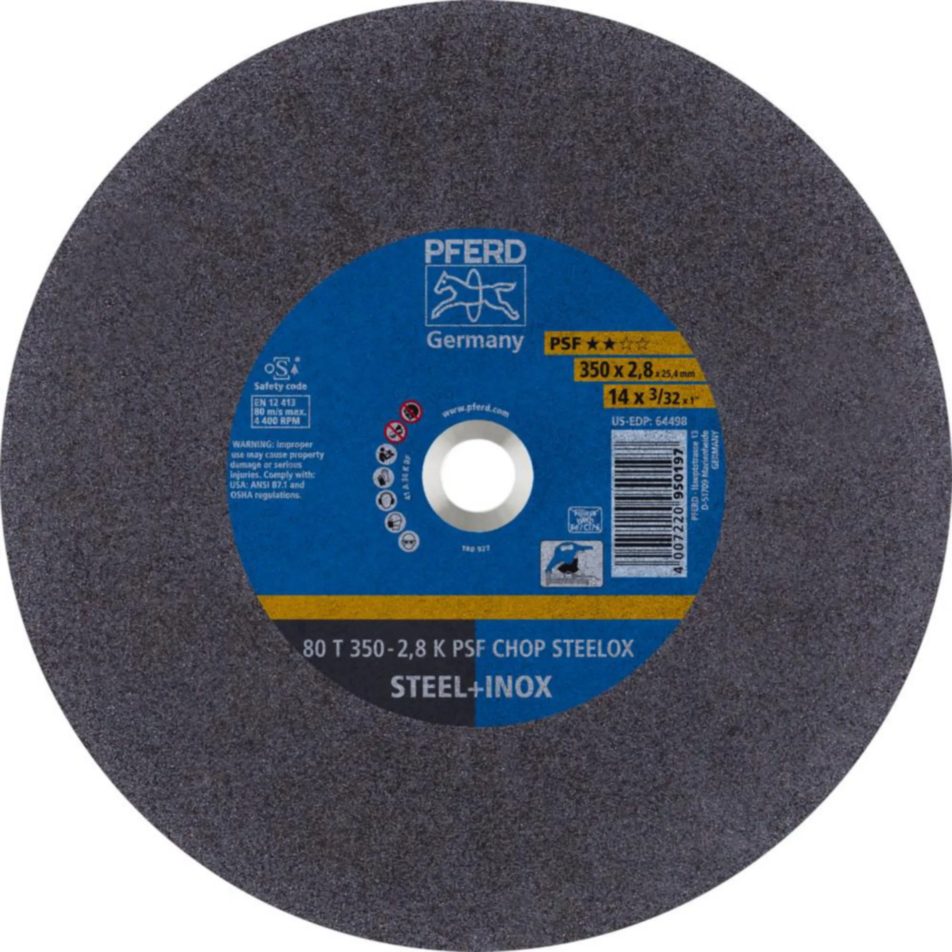 Pferd 66323575 Disque à tronçonner (350 mm, 2,8 mm, alésage 25,4 mm)