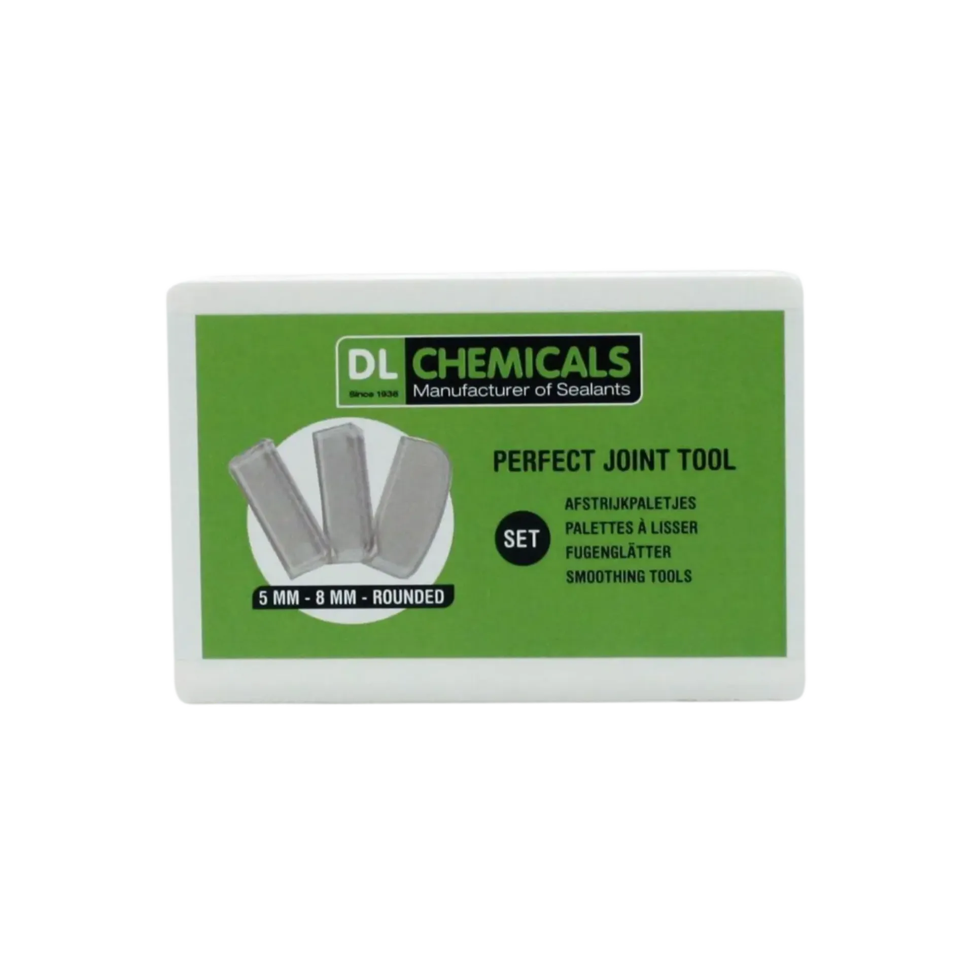 Outil de joint parfait avec 3 spatules : 5mm - 8mm - arrondi Outil de joint parfait avec 3 spatules : 5mm - 8mm - arrondi