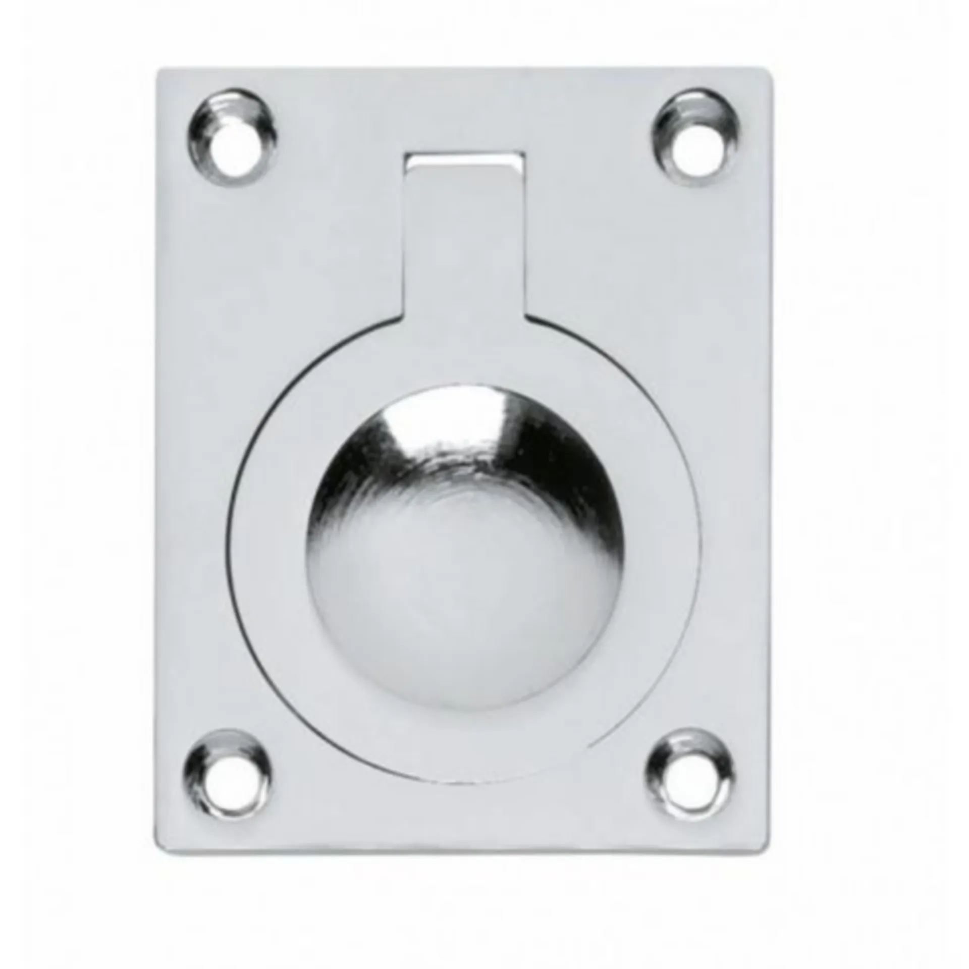 ANNEAU POUR TRAPPE WALLEBROEK 47MMX60MM CARRÉ NICKELÉ MAT LAQUÉ