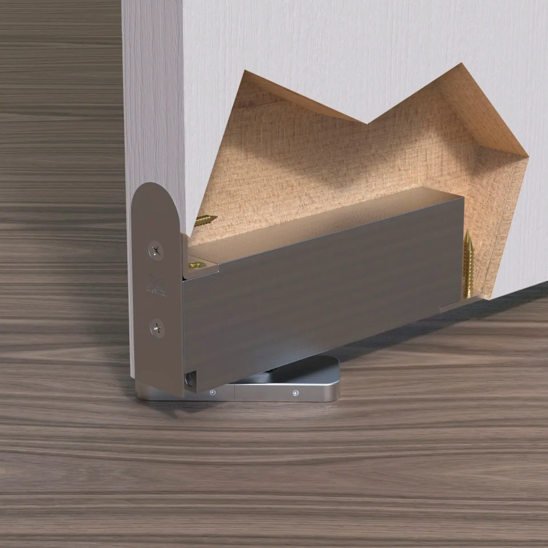 Onzichtbaar pivotscharnier Pivotica Pro E100 FM F90 Mat Chroom Onzichtbaar pivotscharnier Pivotica Pro E100 FM F90 Mat Chroom