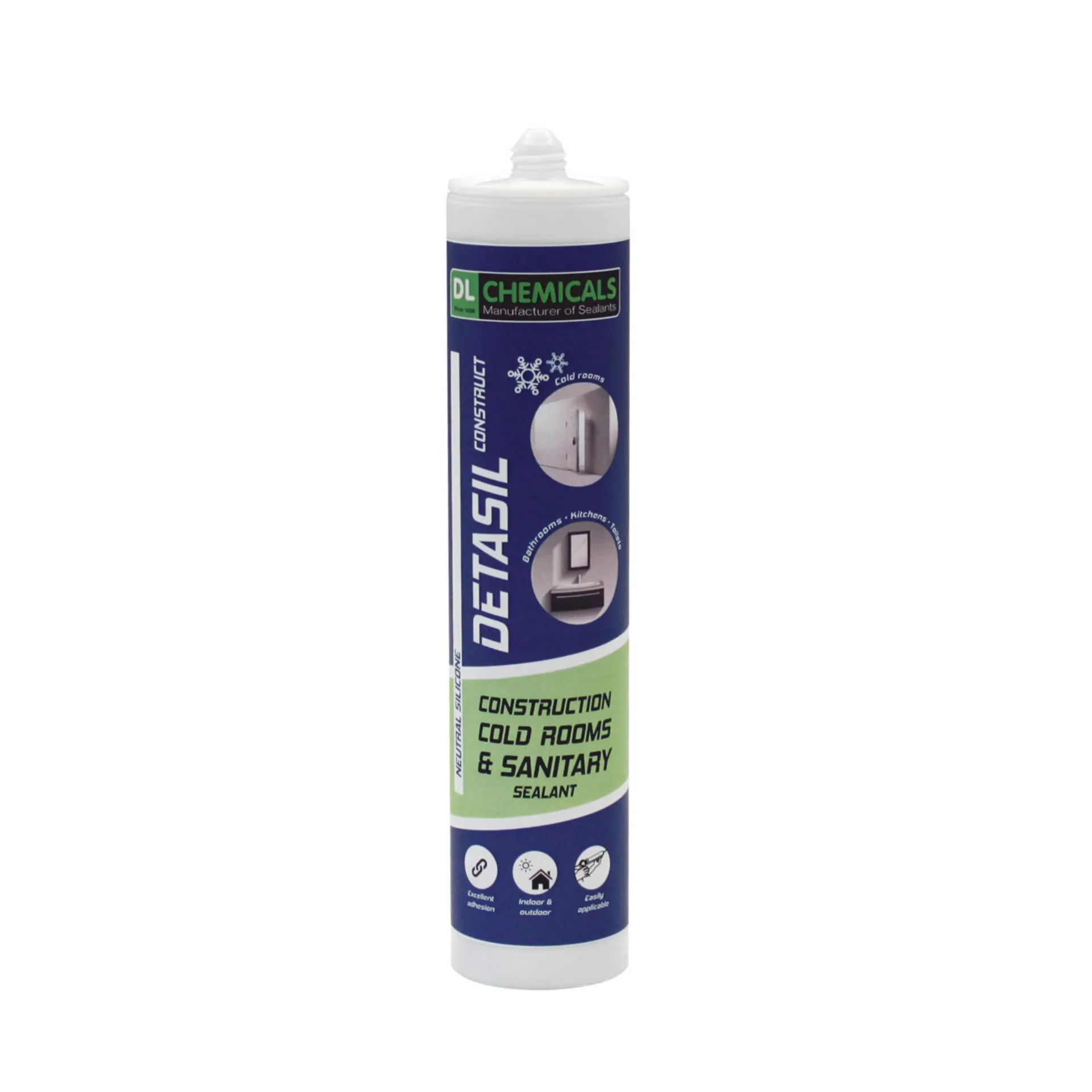 DETASIL Construct Neutrale silicone RAL9002 grijswit (koker 300ml)