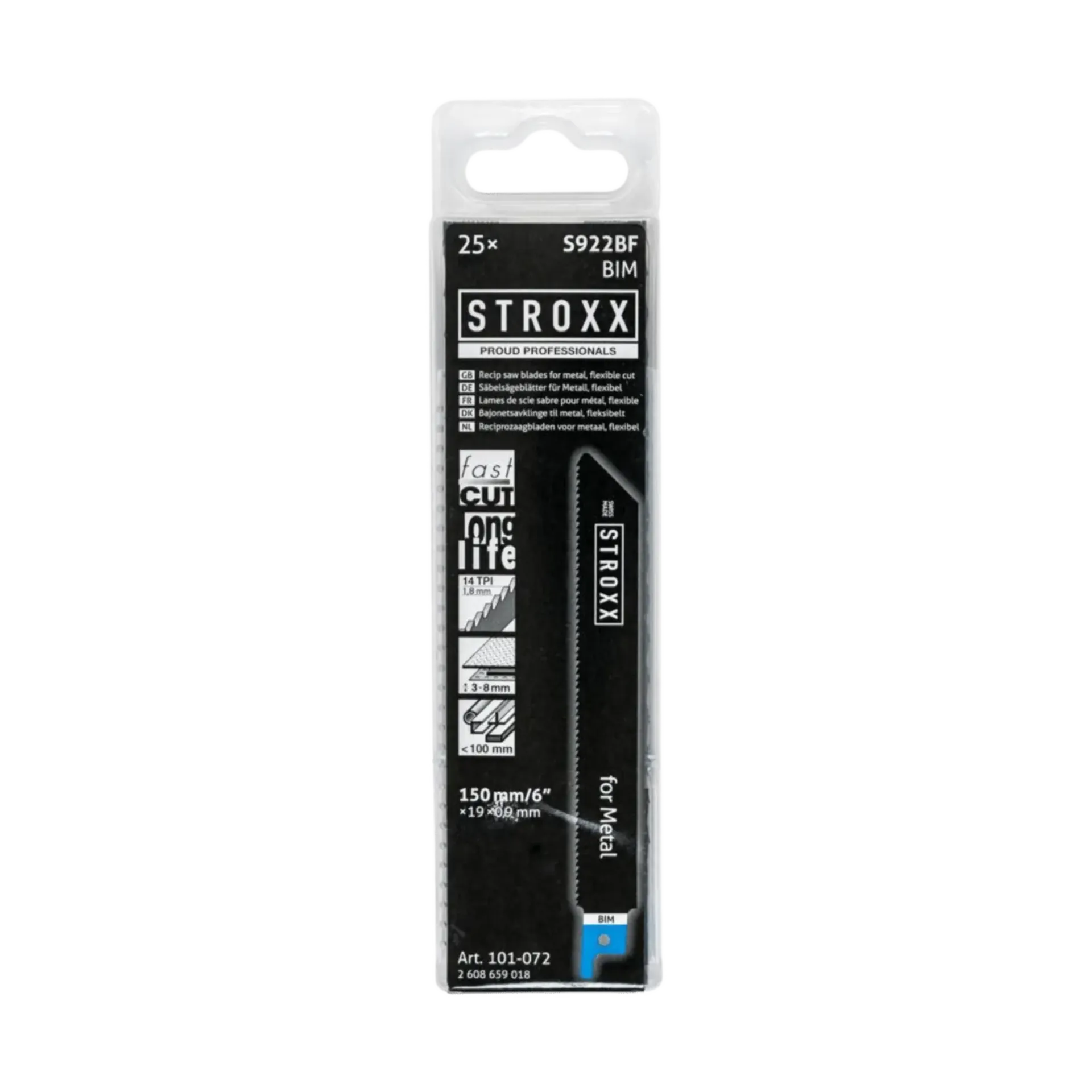 Reciprozaagblad (25st) S922BF flexibel bim (metaal 3-8) - 150mm Reciprozaagblad (25st) S922BF flexibel bim (metaal 3-8) - 150mm