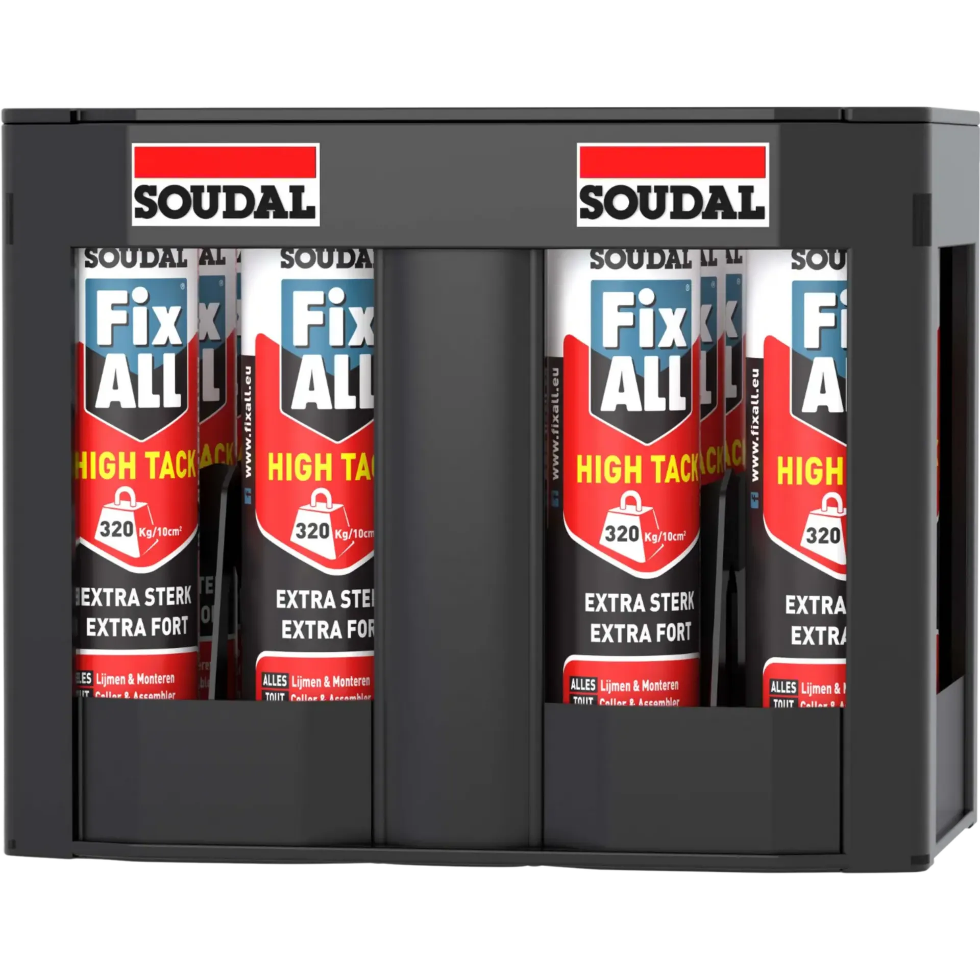 Boîte de 12 cartouches de colle mastic Fix All High Tack blanc 290 ml Boîte de 12 cartouches de colle mastic Fix All High Tack blanc 290 ml