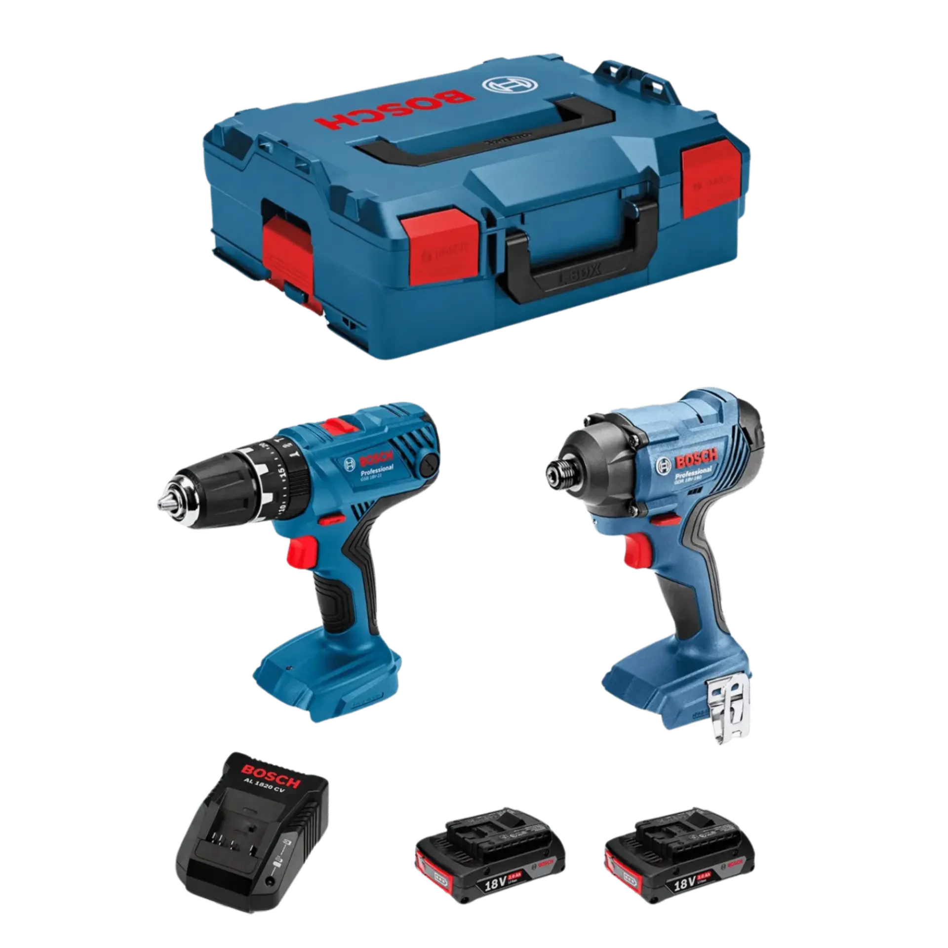 Kit d'outils sans fil 18V GSB18V-21+GDR18V-160 2X2,0AH L-B - 0615990L41