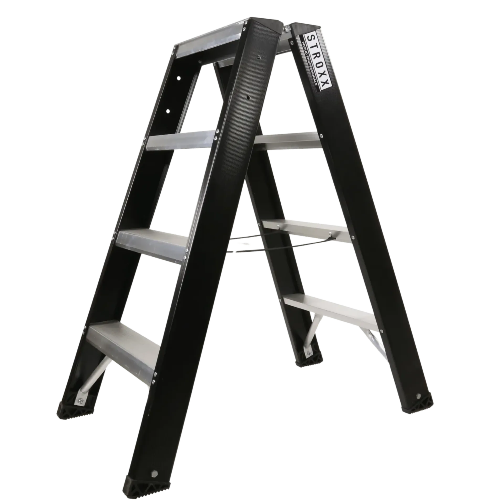 Dubbel oploopbare aluminium ladder 2 x 4 Dubbel oploopbare aluminium ladder 2 x 4