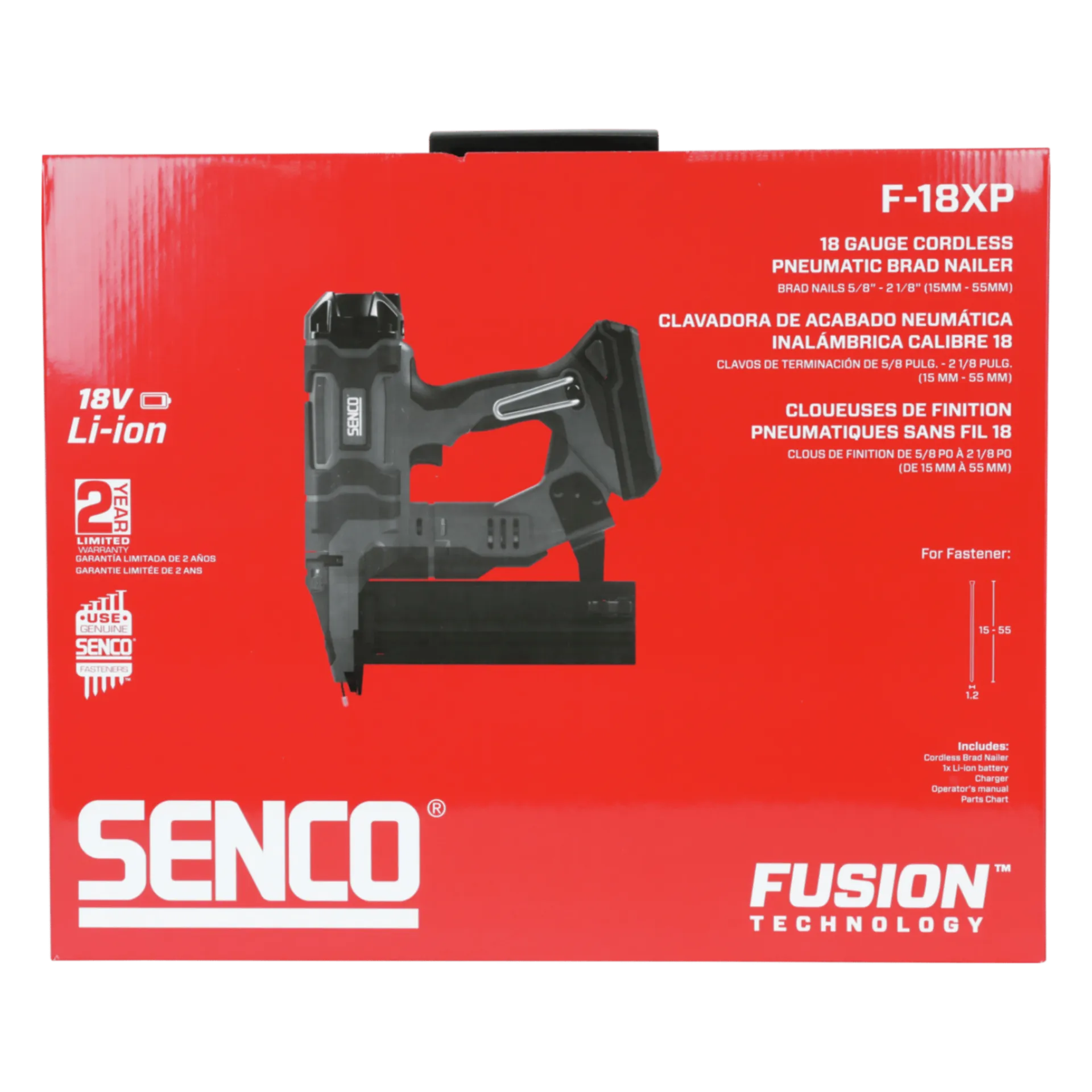Accunagelapparaat fusion F-18XP (18V - 1X1.5 Ah Li-ion - minibrads F18)
