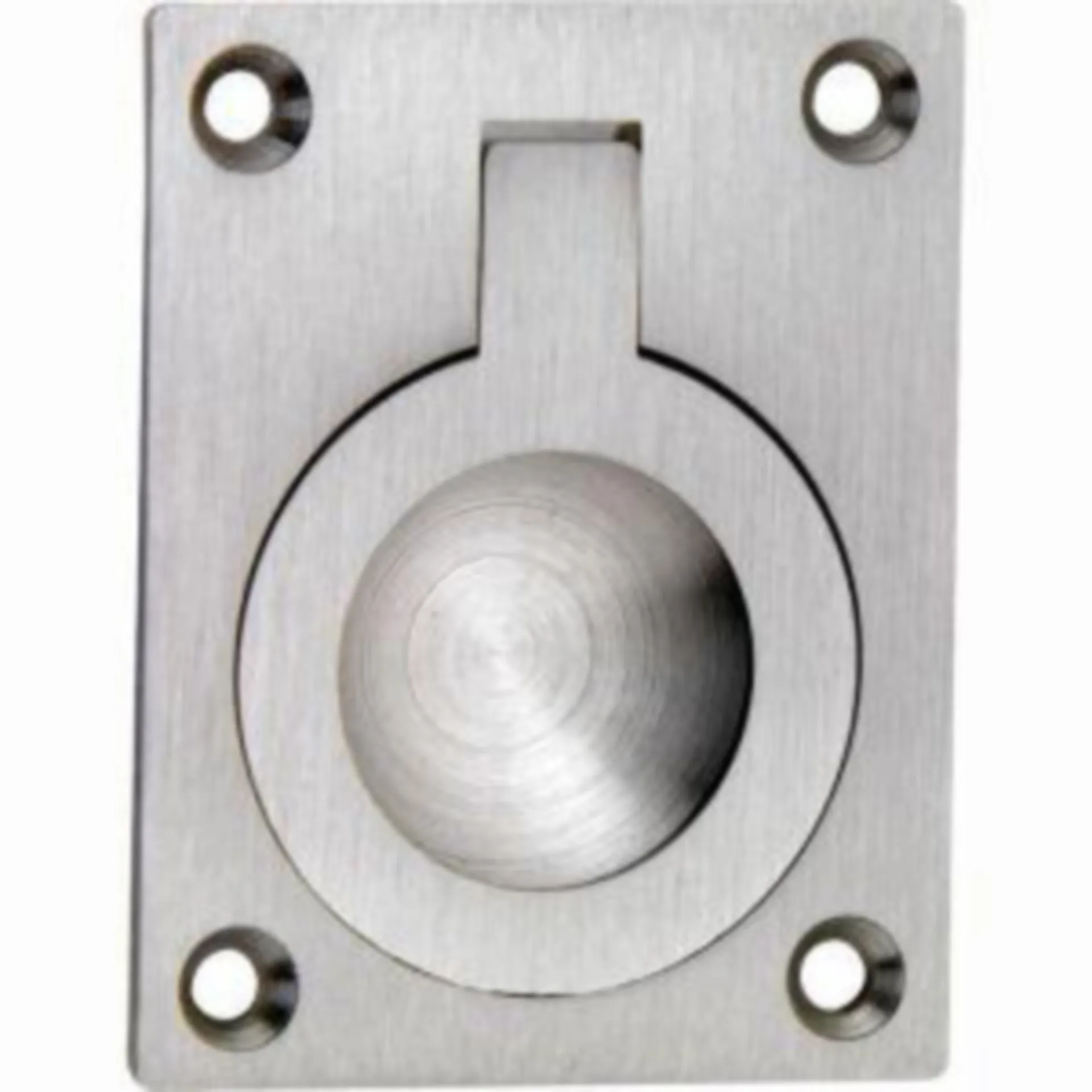 ANNEAU POUR TRAPPE WALLEBROEK RECT. 50X38MM NICKELÉ MAT LAQUÉ (LNS)