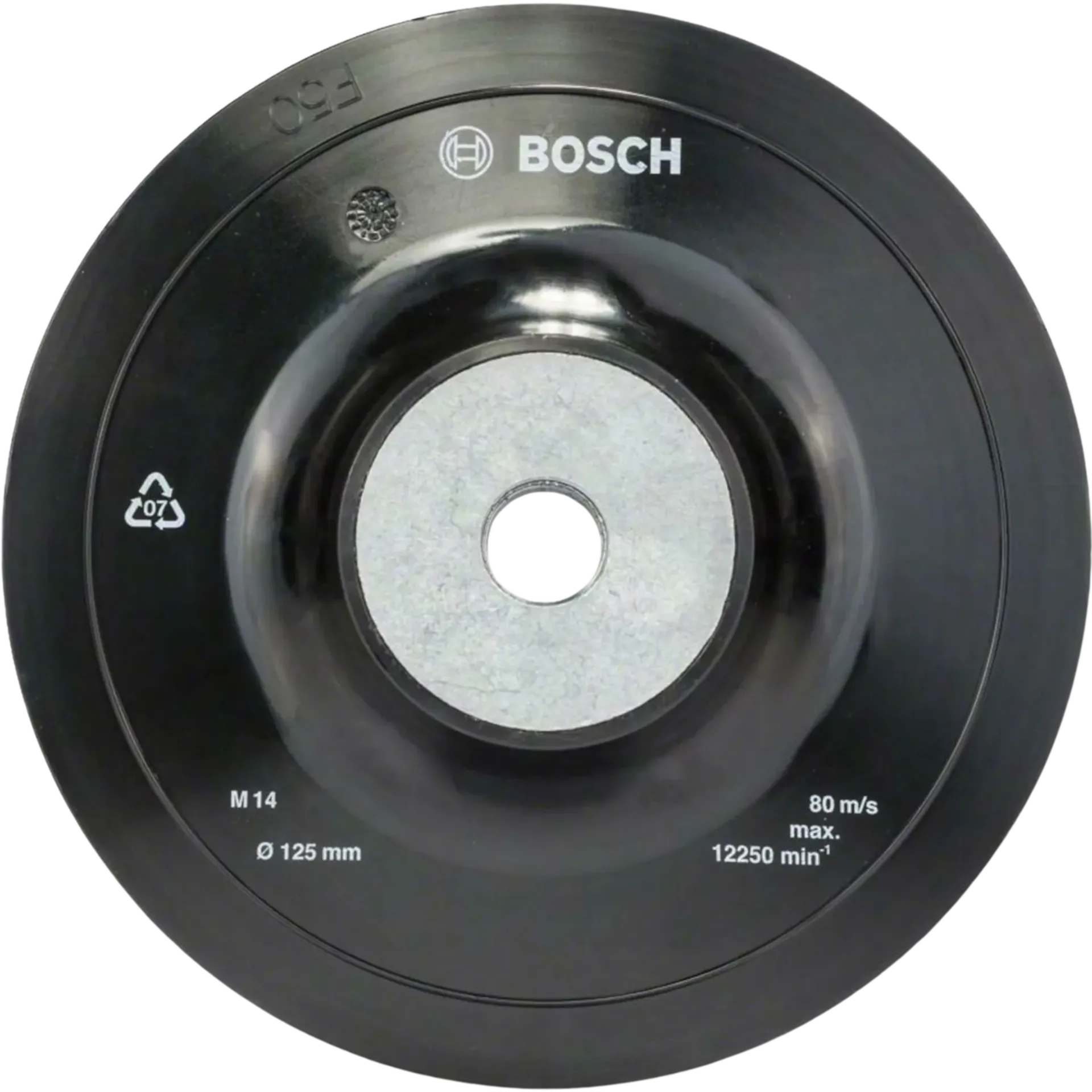 Rubberen steunschijf (125 mm - 12 500 omwentelingen per minuut)